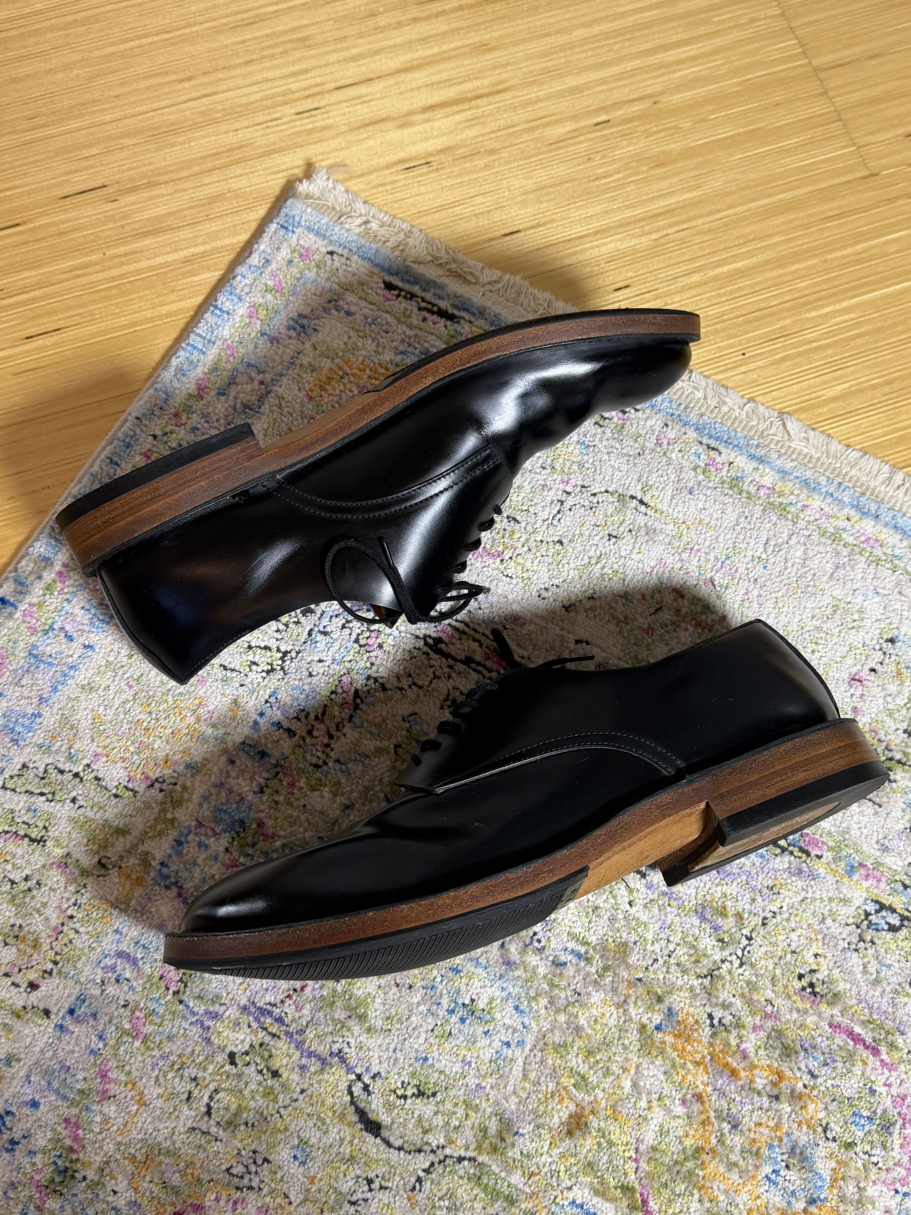 Officine Creative Officine Creative Black Leather Derby Shoes ANATOMIA 012 Size US 11 / EU 44 - 3 Thumbnail