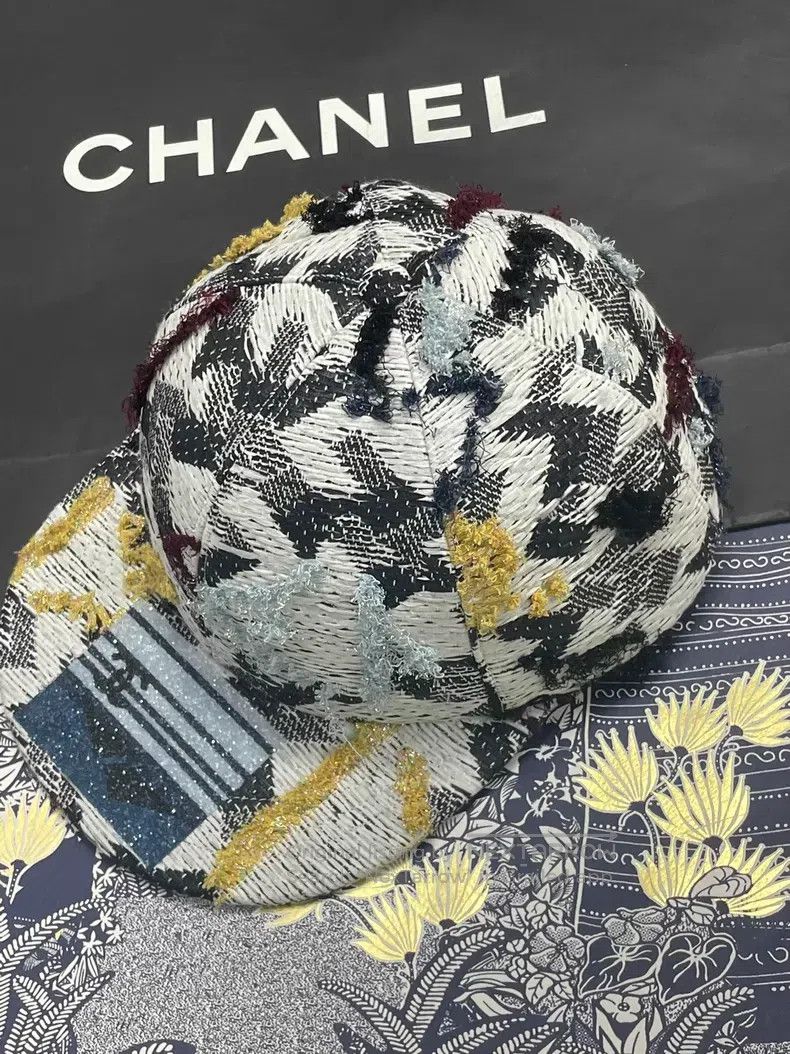 Chanel Chanel Rhinestone sequin tweed baseball cap Size ONE SIZE - 3 Thumbnail