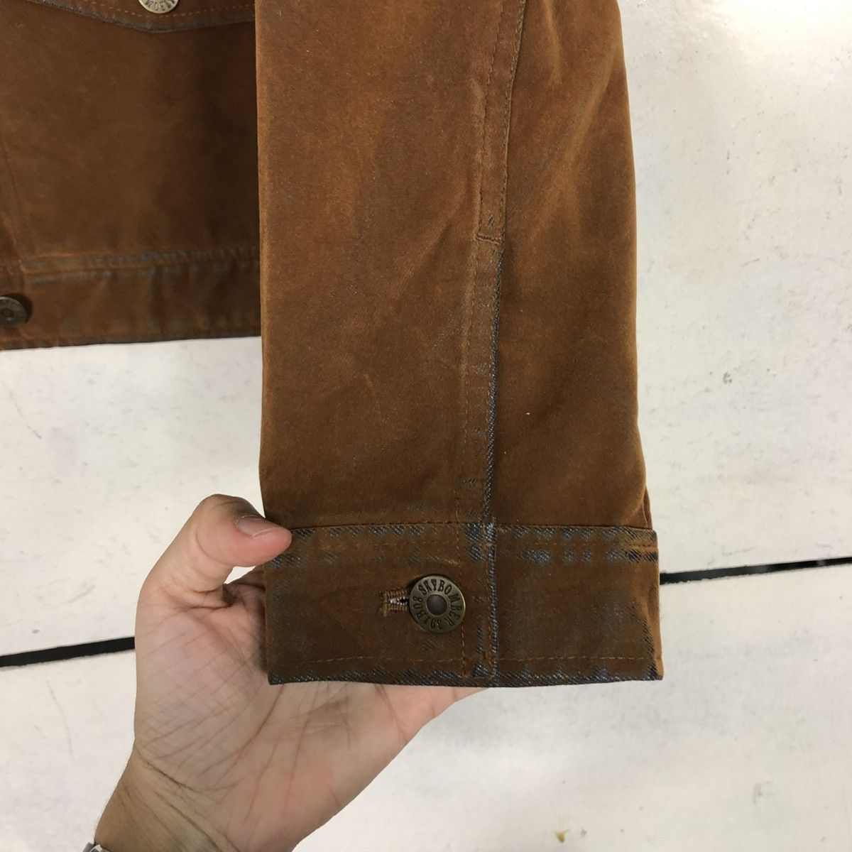 Japanese Brand 🔥RICH BROWN CROPPED CHORE BIKER JACKET SKY BOMBER Size US L / EU 52-54 / 3 - 17 Thumbnail