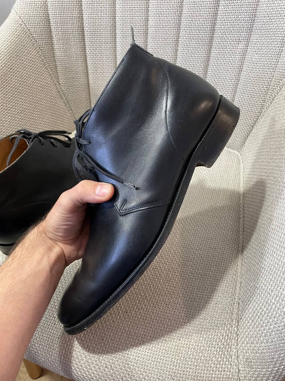 Grenson Grenson Chukka Boots Black Leather Shoes Men's Size US 9.5 / EU 42-43 - 8 Thumbnail