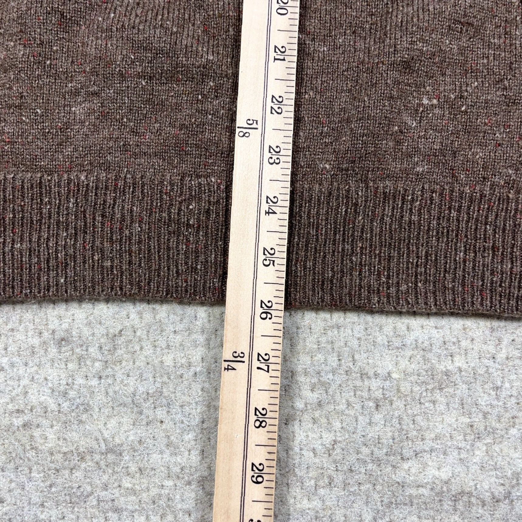 Jos. A. Bank Jos A Bank Sweater Men Large Brown Wool Knit Pullover Shawl Neck 1905 Knit Style Pullover 1/4 Zip Buttons Logo Zipper - Regular Fit - Mens Size US L / EU 52-54 / 3 - 6 Thumbnail