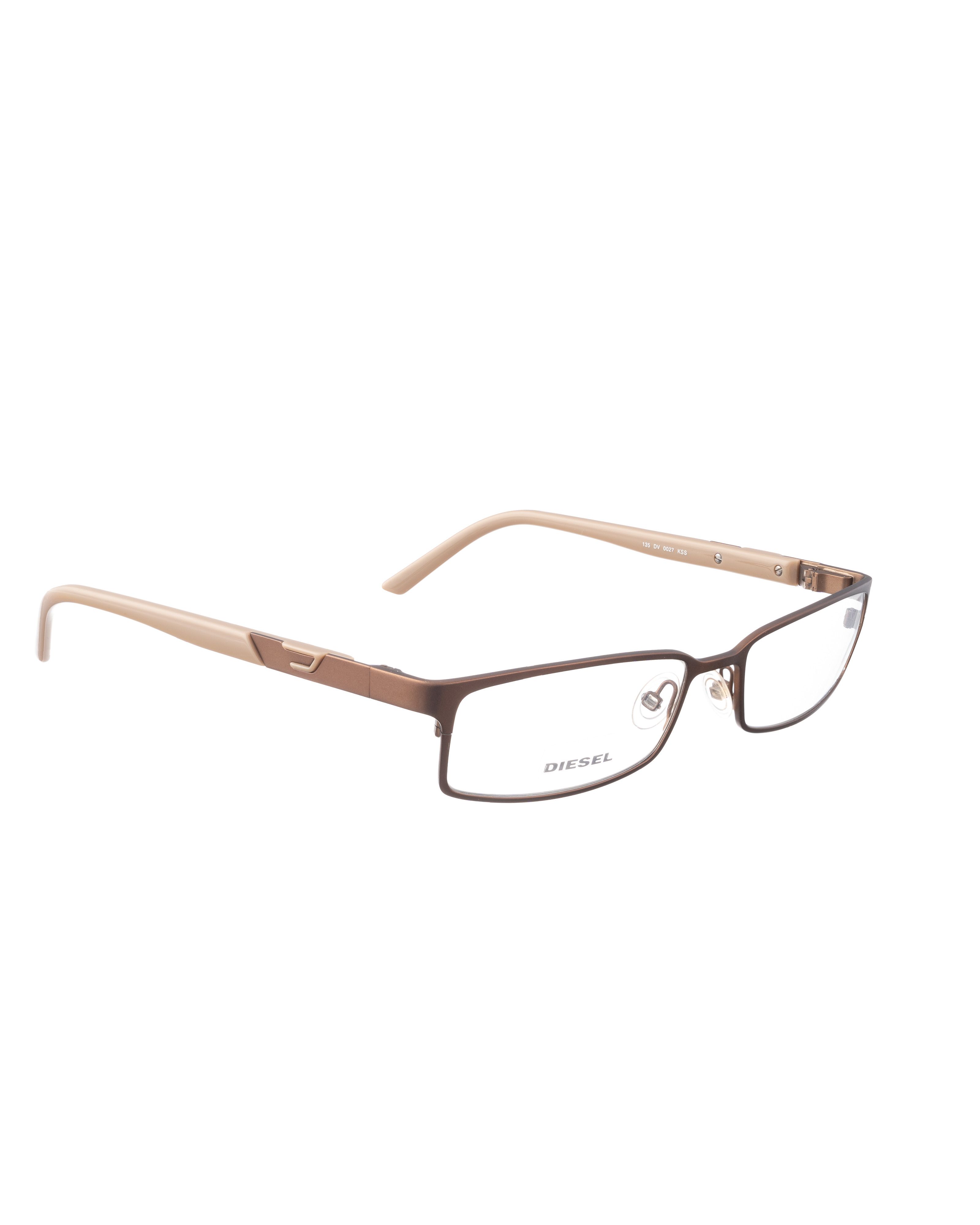 Diesel Diesel 00s Brown Matte Glasses with Tan Temples Size ONE SIZE - 1 Thumbnail
