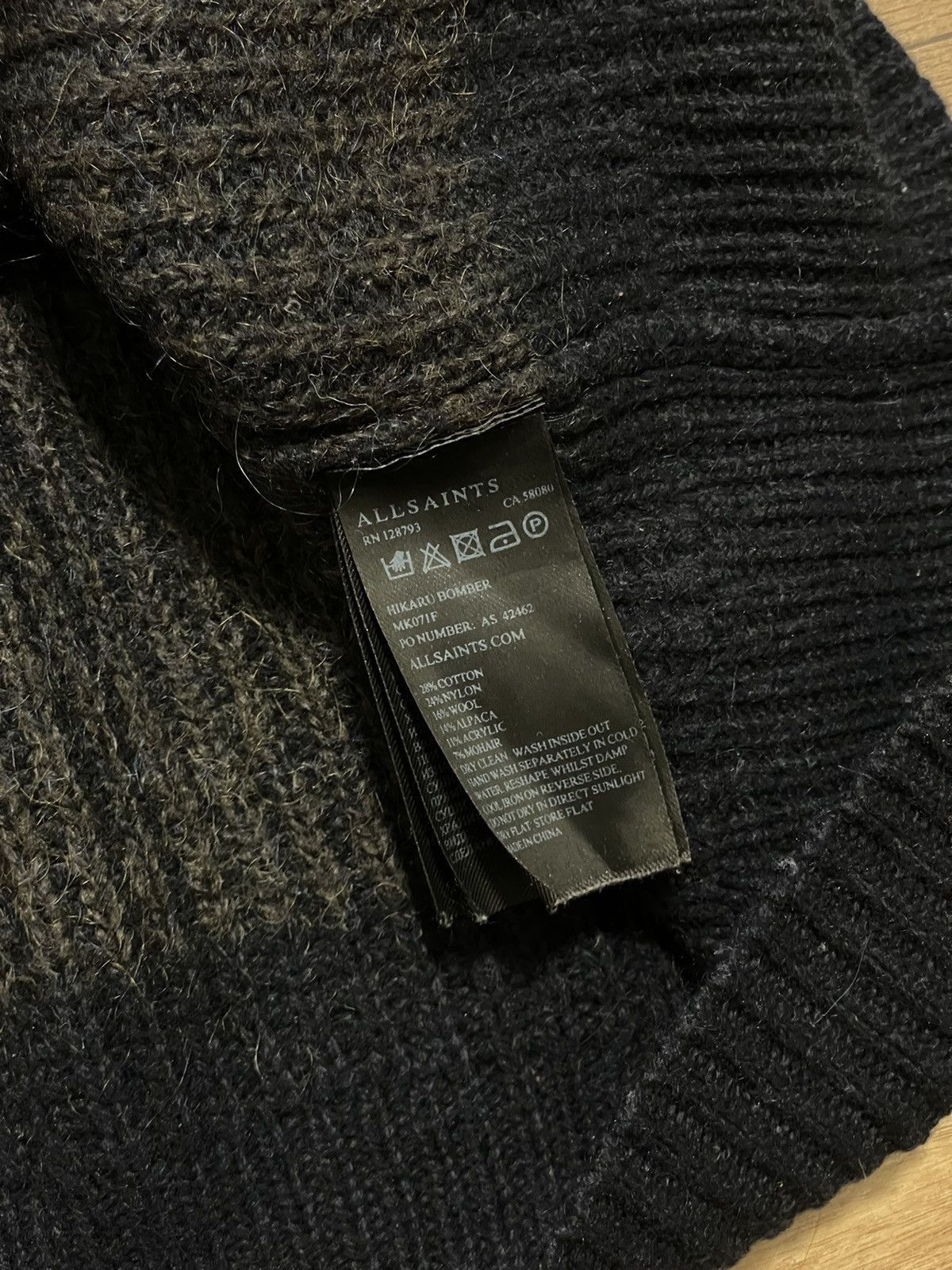 Allsaints AllSaints Hikaru Wool Alpaca Camo Bomber Sweater Size US L / EU 52-54 / 3 - 8 Thumbnail