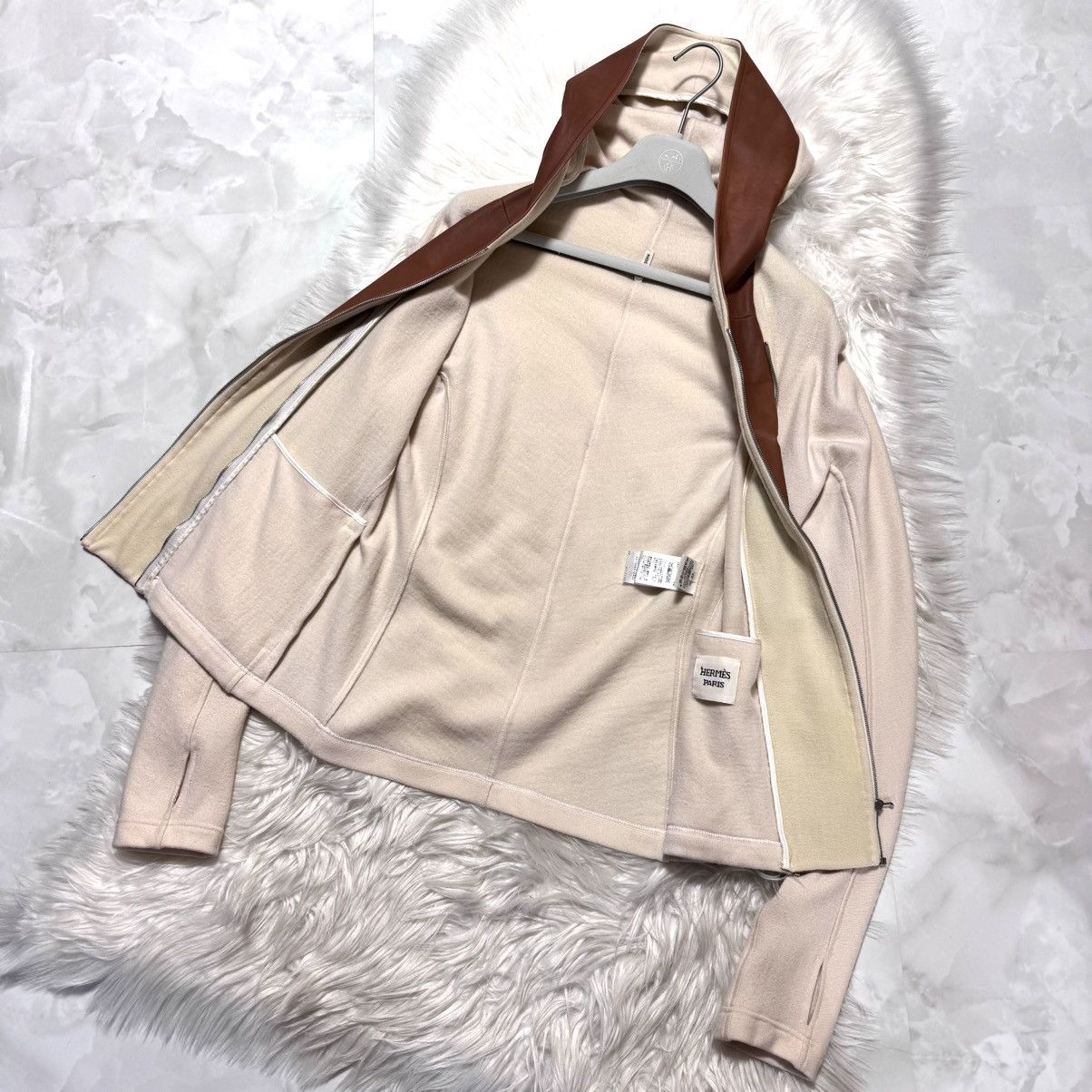 Hermes Hermes leather-switched 2-way size ZIP UP parka jacket 38 Size S / US 4 / IT 40 - 10 Thumbnail