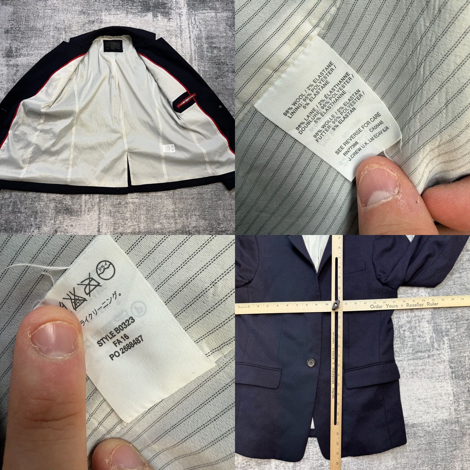 J.Crew J. Crew Blazer Jacket Womens 6 Navy Blue Wool One Button Career Academia Ivy Preppy Basic J.CREW Blazer Women Size M / US 6-8 / IT 42-44 - 8 Thumbnail