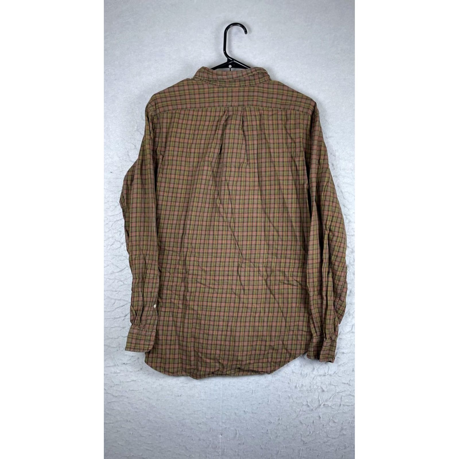 Ralph Lauren Ralph Lauren Shirt Mens Medium Brown Plaid Long Sleeve Button Front Pony Logo Size US M / EU 48-50 / 2 - 6 Thumbnail