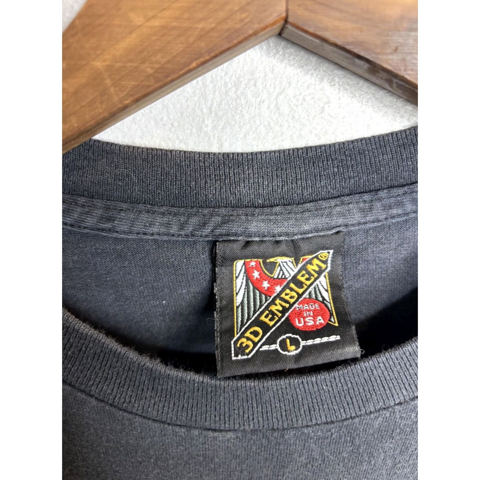 Vintage VINTAGE 3D Emblem Shirt Mens Large Black Live to Ride Easyriders Eagle USA 80s Size US L / EU 52-54 / 3 - 3 Thumbnail