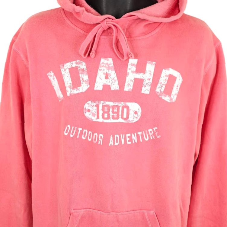 Vintage New Agenda Hoodie Mens Size Medium Pink Idaho Destination Outdoor Travel Tourism Size US M / EU 48-50 / 2 - 2 Thumbnail