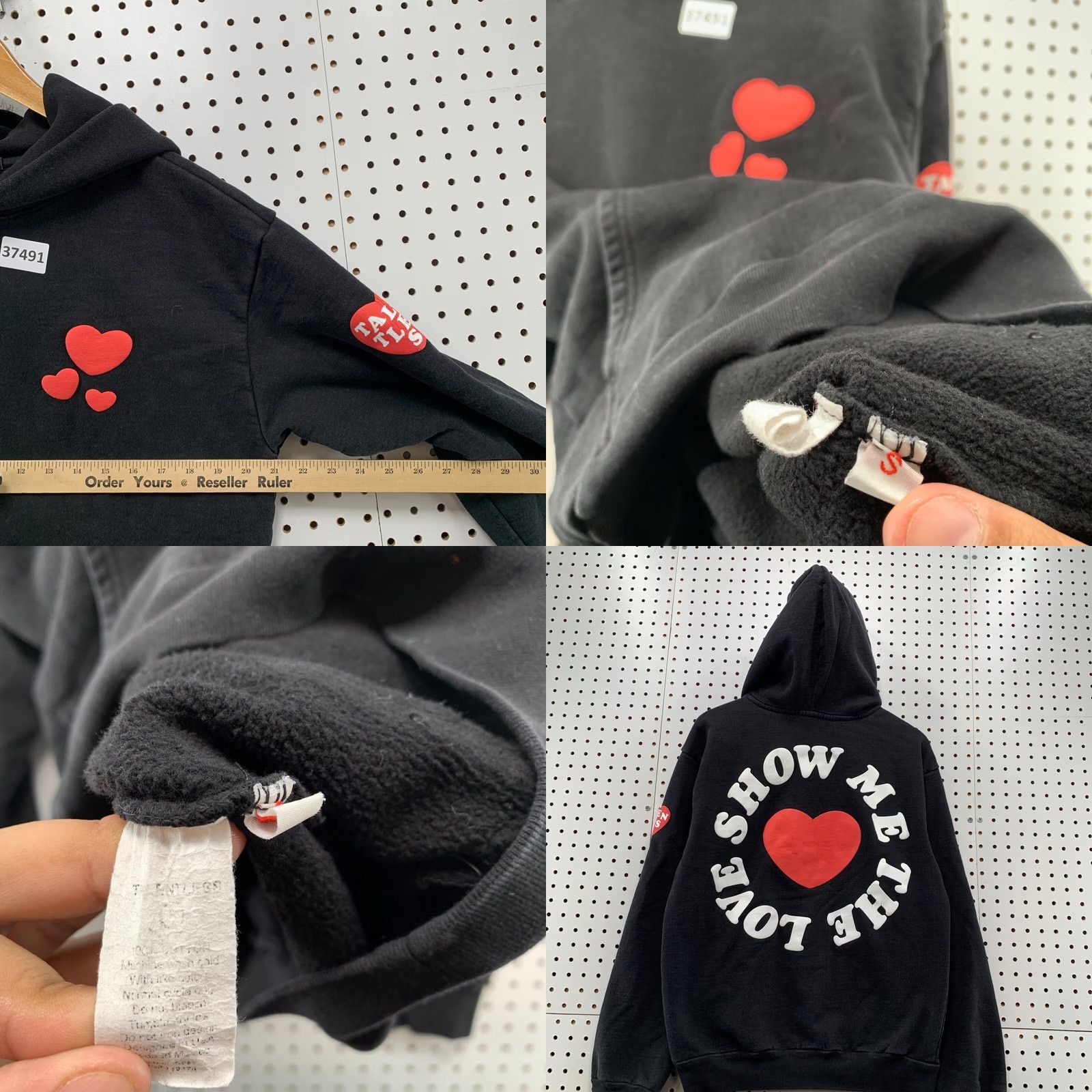 Talentless Talentless Hoodie Mens Small Black Show Me Love Heavyweight Hoodie Size US S / EU 44-46 / 1 - 9 Thumbnail