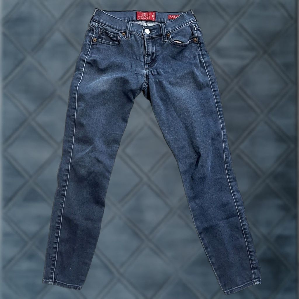Lucky Brand Lucky Brand Jeans Skinny Womens 2 26 Blue Dark 29 Inseam Regular Size 2 Inseam 29 Denim Button Pocket Coin Vintage No Size 26" / US 2 / IT 38 - 1 Thumbnail