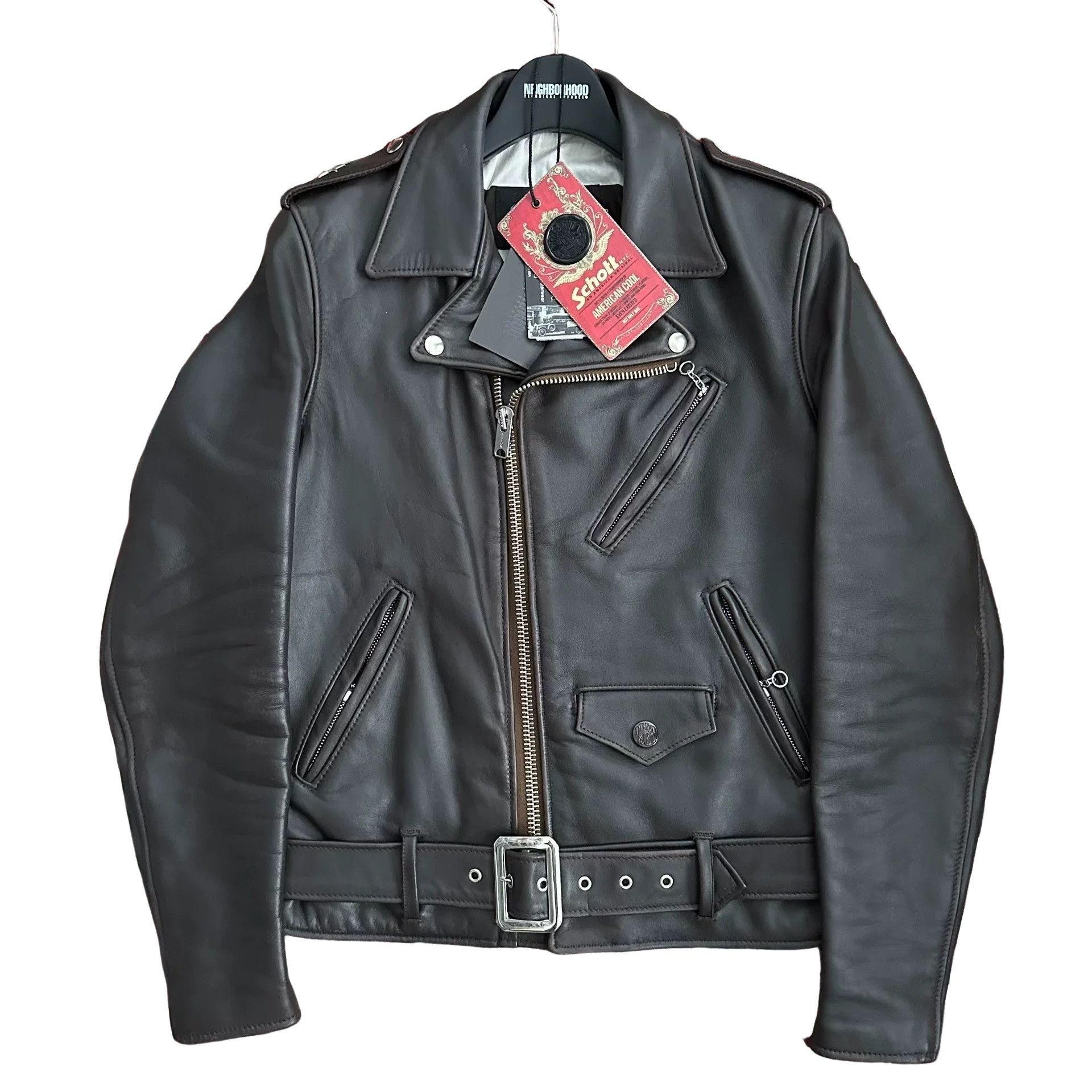 Neighborhood Neighborhood x Schott One Star Leather Jacket Size S Size US S / EU 44-46 / 1 - 1 Thumbnail