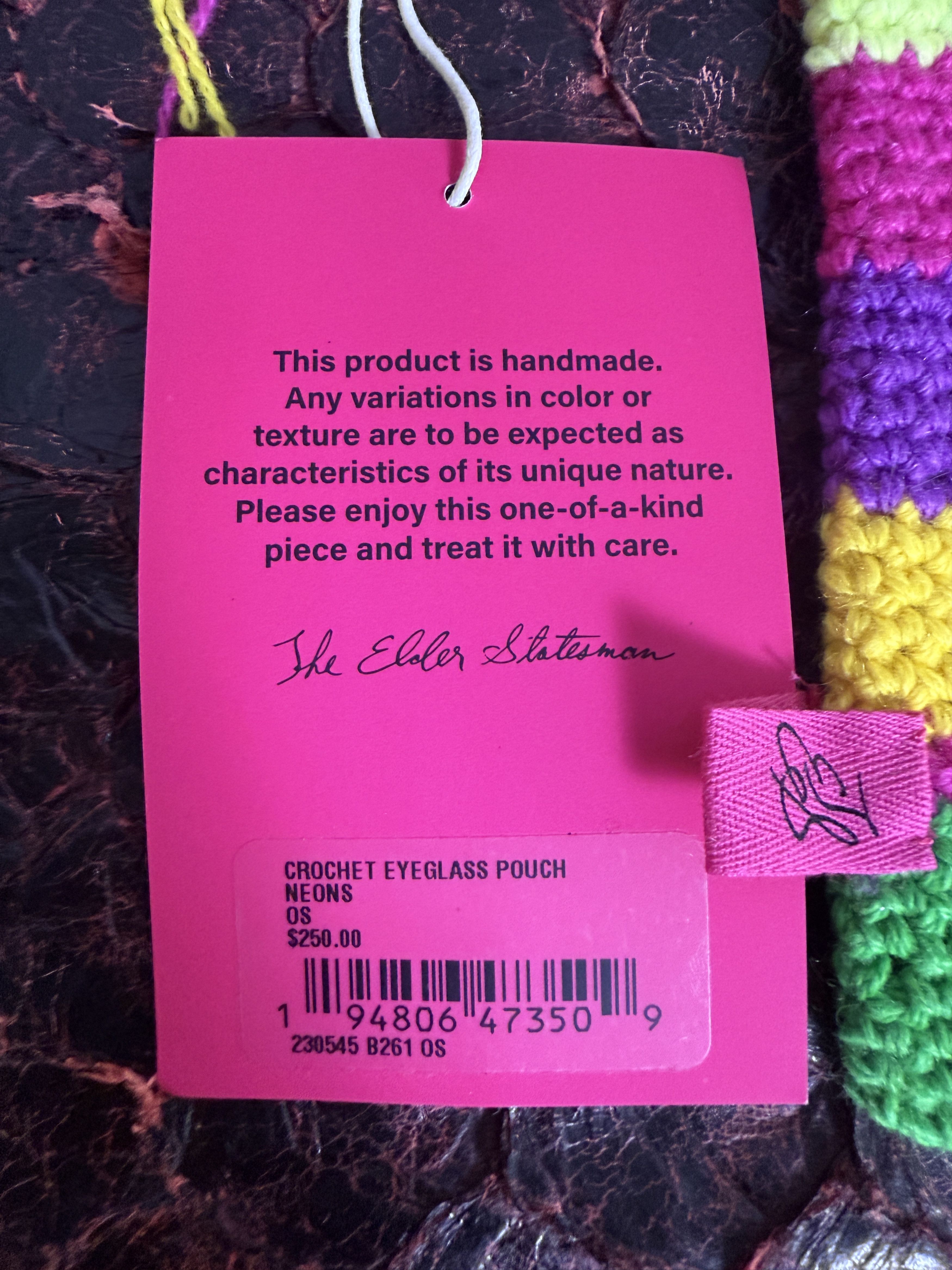 The Elder Statesman $250 The Elder Statesman Crochet Cashmere Eyeglass Pouch Size ONE SIZE - 3 Thumbnail