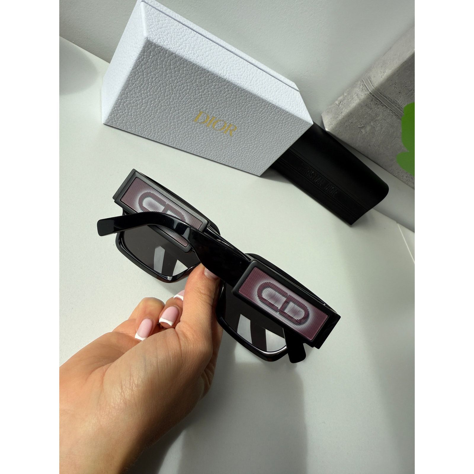 Dior NEW Dior CD SU Sunglasses in Black Holographic Pink Logo Size ONE SIZE - 2 Thumbnail