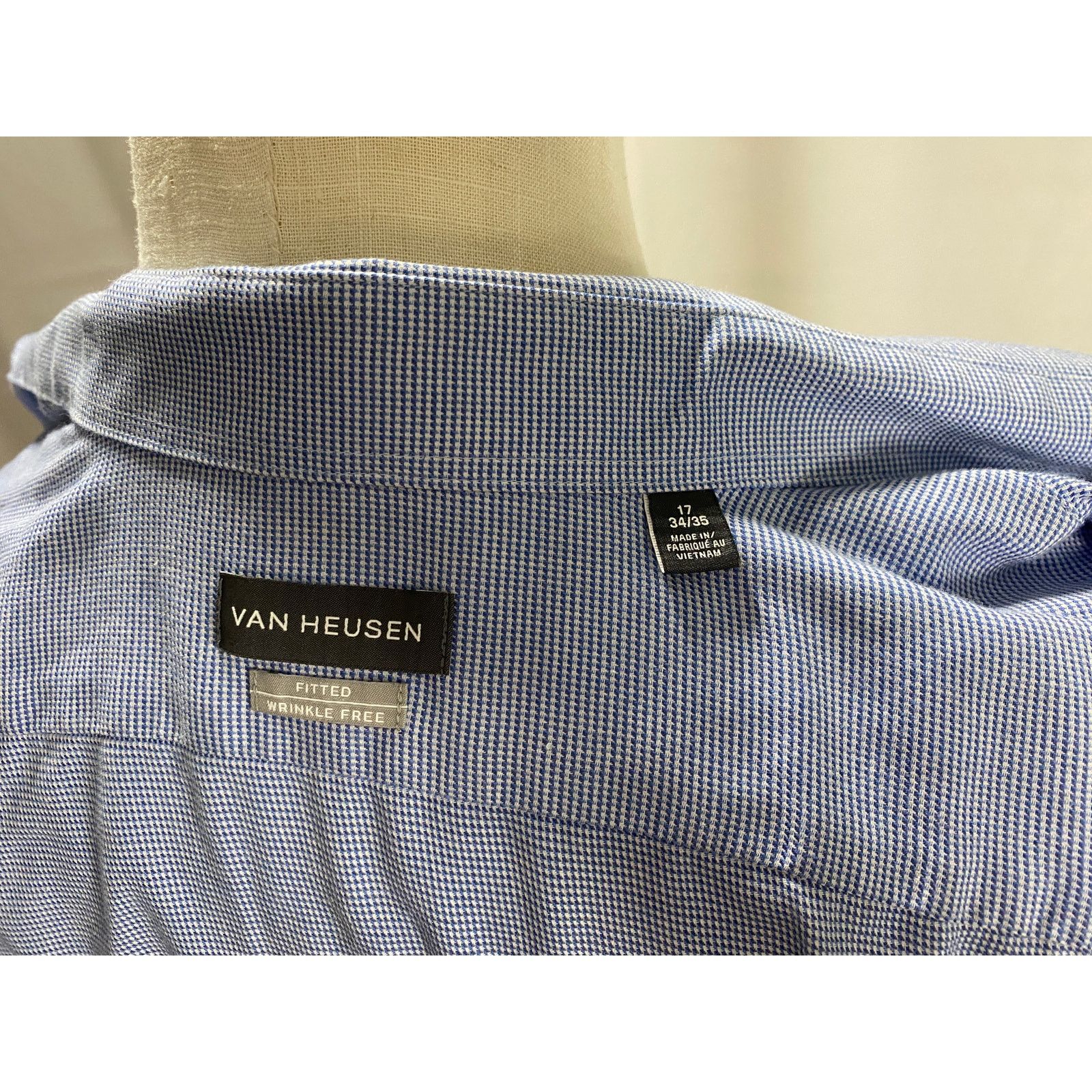 Van Heusen Van Heusen Fitted Long Sleeve Button Down Shirt - 17 34/35 Size US L / EU 52-54 / 3 - 4 Thumbnail