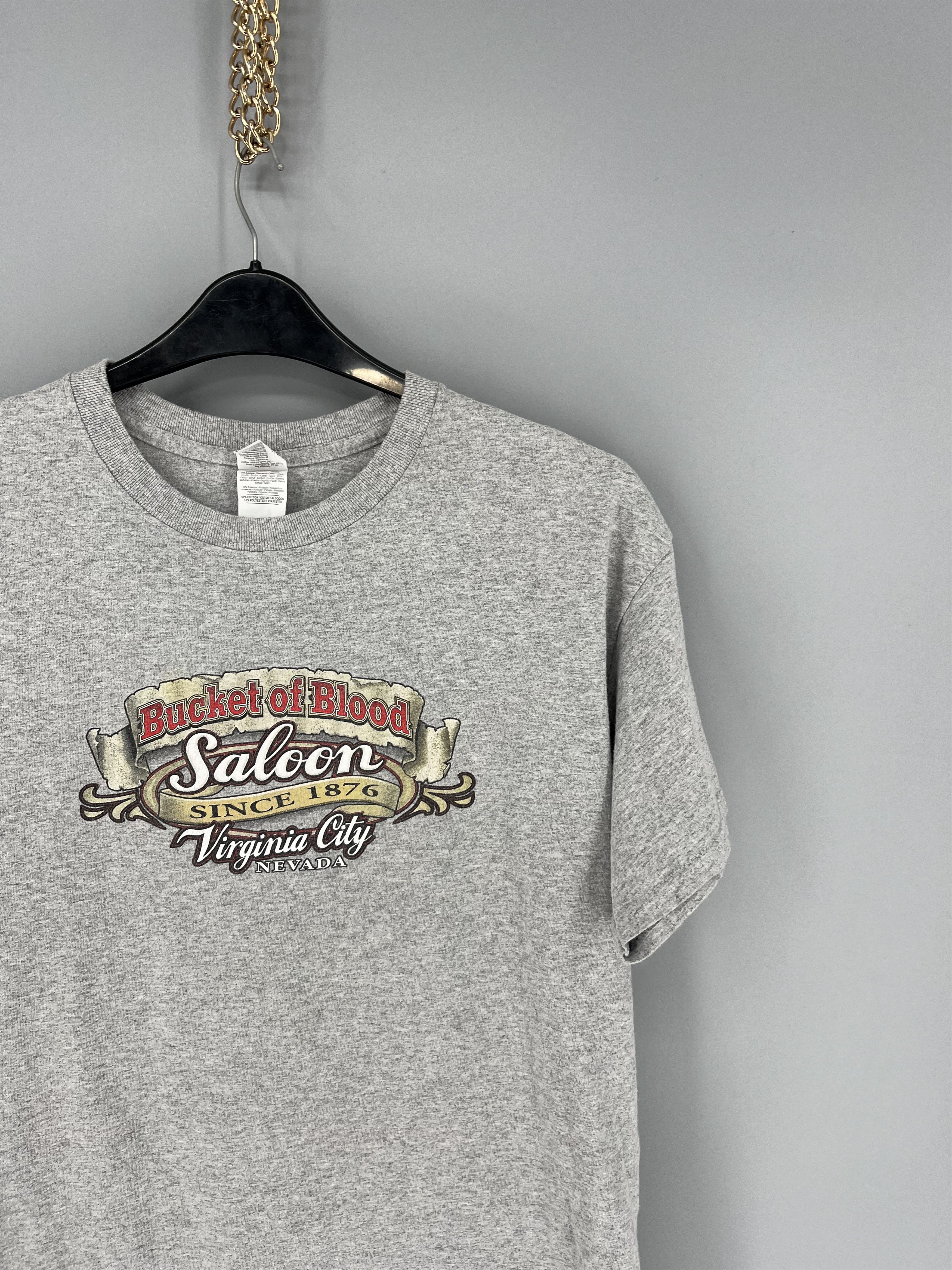 Vintage Vintage Motorcycle Faded Bucket Of Blood Saloon L Nevada Size US L / EU 52-54 / 3 - 6 Thumbnail