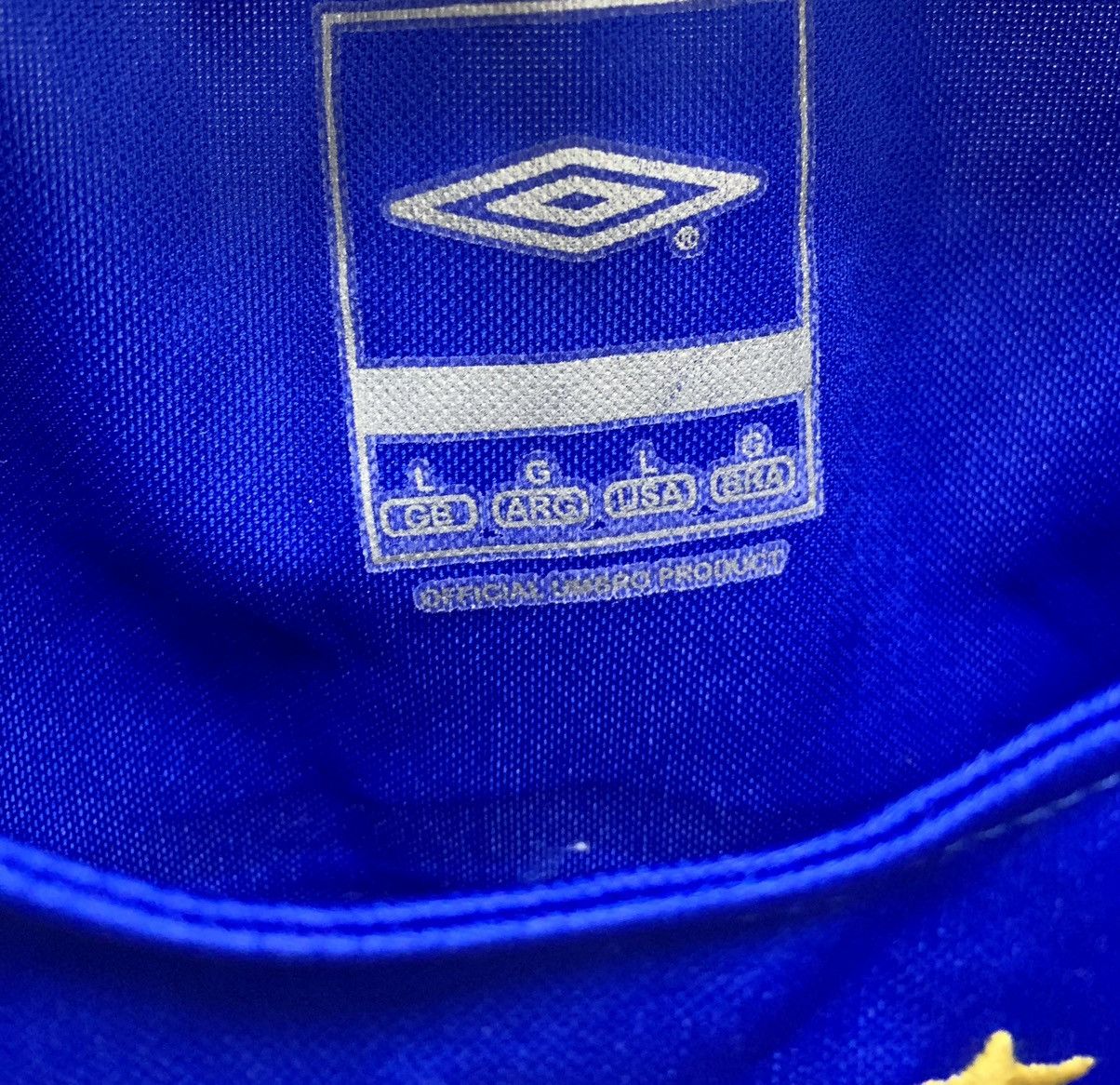Umbro Santos brasil Umbro vintage soccer jersey L S.F.C ( ronaldo) Size US L / EU 52-54 / 3 - 6 Thumbnail
