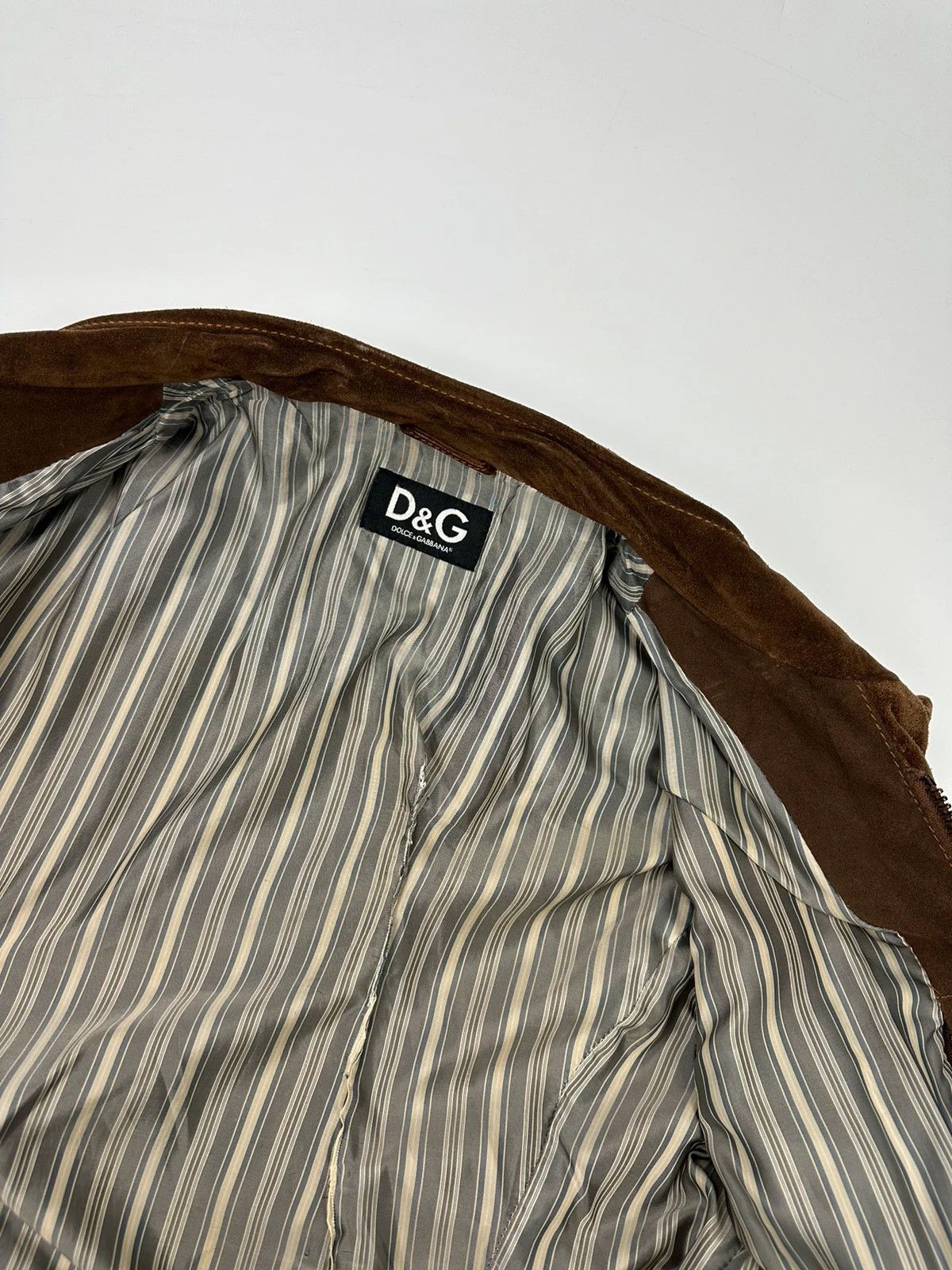 Dolce & Gabbana Dolce & Gabbana Leather Suede Brown Flight Bomber Jacket Size US M / EU 48-50 / 2 - 9 Thumbnail
