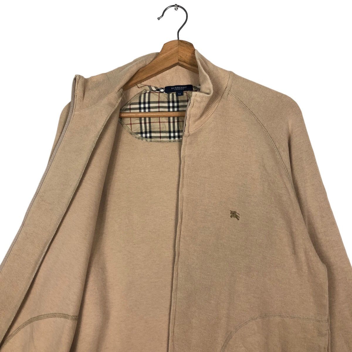 Burberry 🔥Vintage Sweater Jacket Zipper Burberry London Nova Check Size US M / EU 48-50 / 2 - 12 Thumbnail