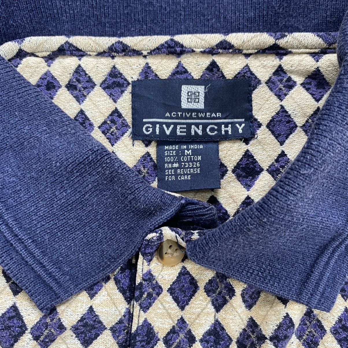 Givenchy 90s Vintage Givenchy Activewear Diamond Patterned Polo shirt Size US M / EU 48-50 / 2 - 5 Thumbnail