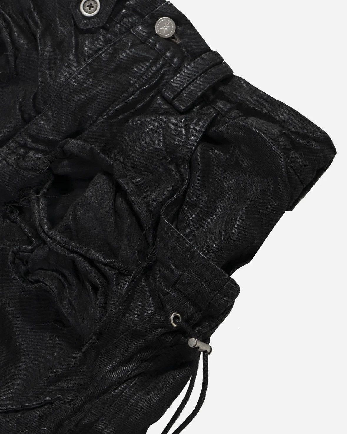 SHINE LUXURY “Truckerstar” Layered Distressed Jumbo Baggy Denim Size US 32 / EU 48 - 2 Thumbnail