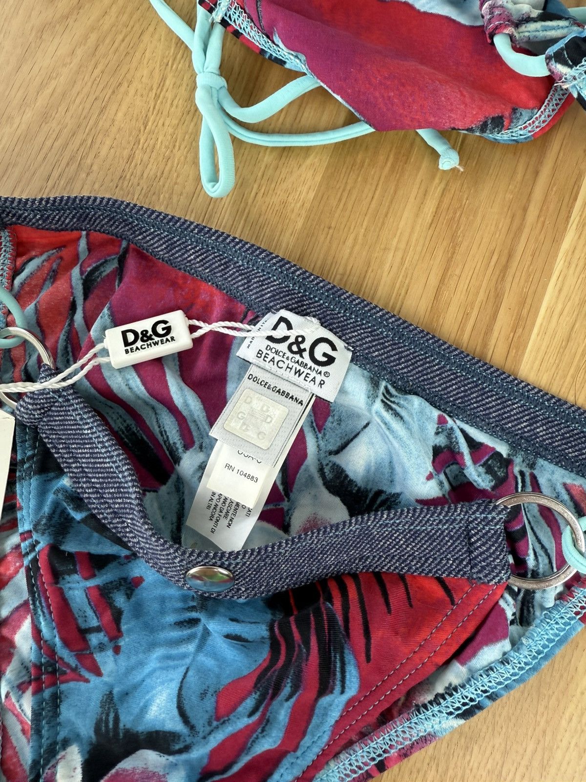 Dolce & Gabbana × Vintage Vintage DOLCE&GABBANA D&G Bikini Swimsuit Beachwear Size ONE SIZE - 7 Thumbnail