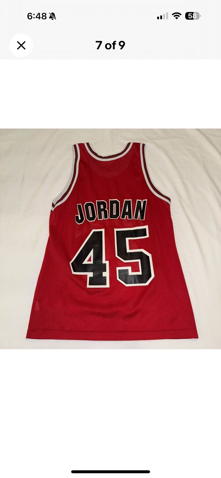 Vtg Champion Michael Jordan #45 Chicago Bulls Jersey Small
