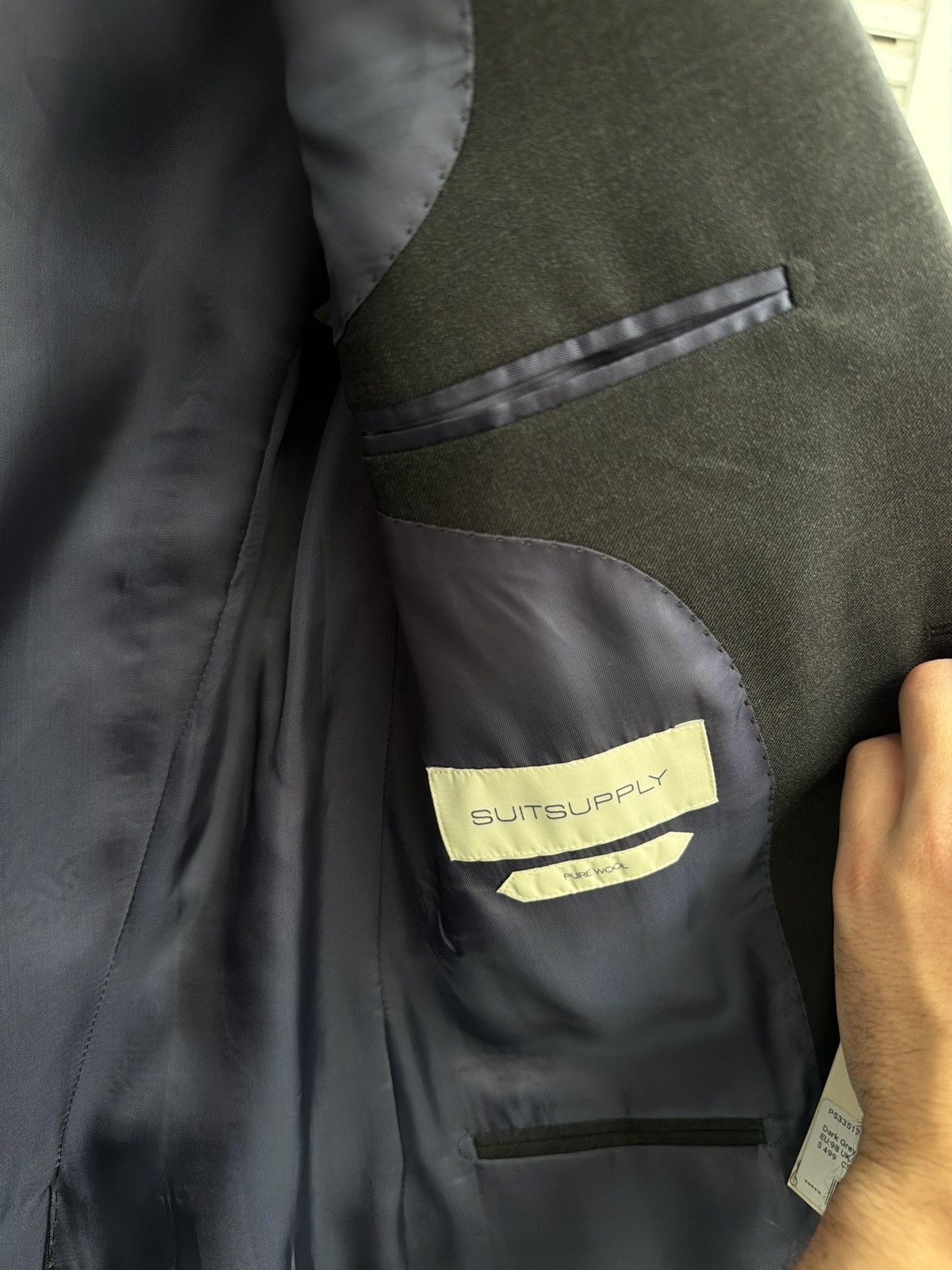 Suitsupply Dark Grey Napoli Suit Jacket Size 40L - 5 Thumbnail