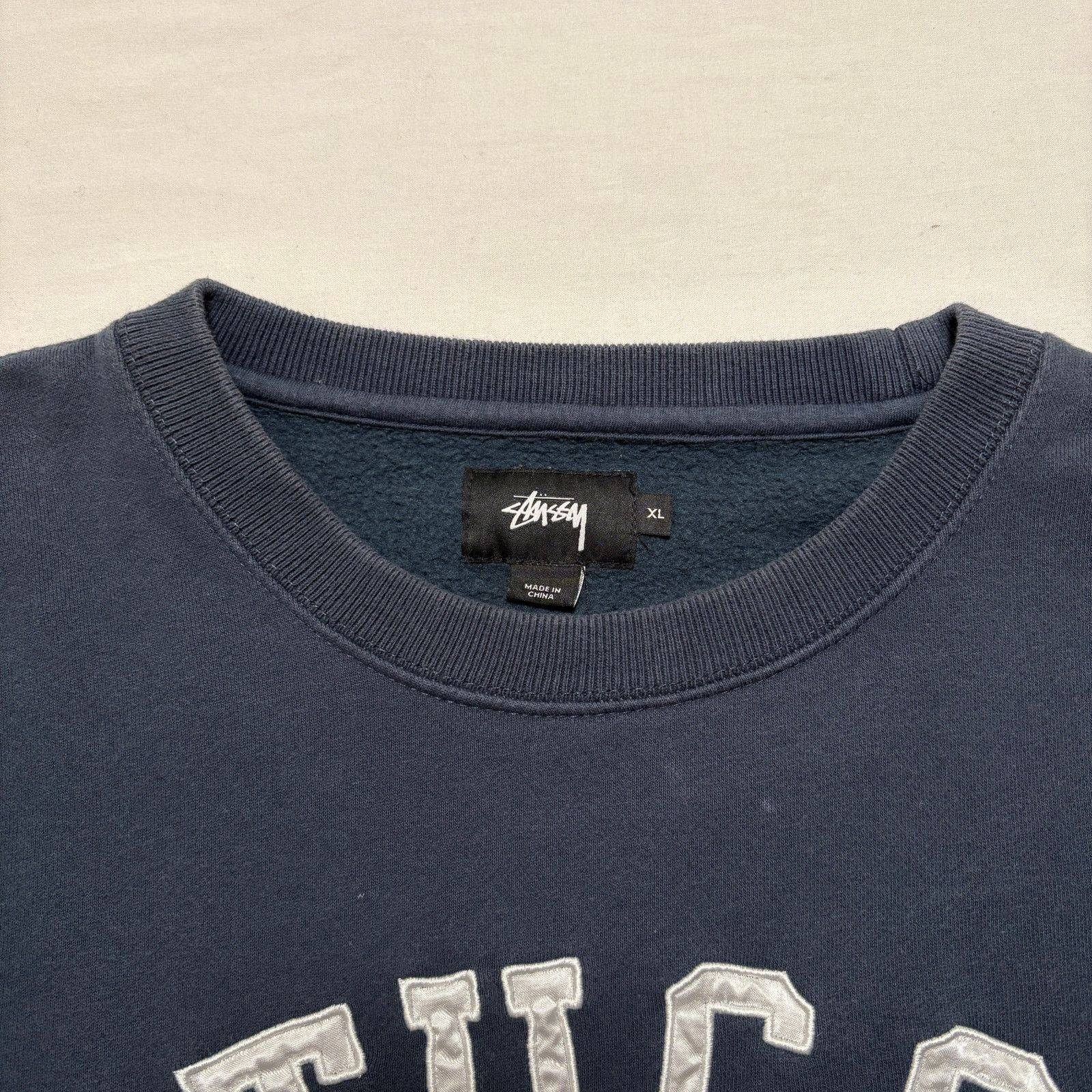 Stussy Stussy College Crewneck Pullover Sweatshirt Navy XL Size US XL / EU 56 / 4 - 2 Thumbnail