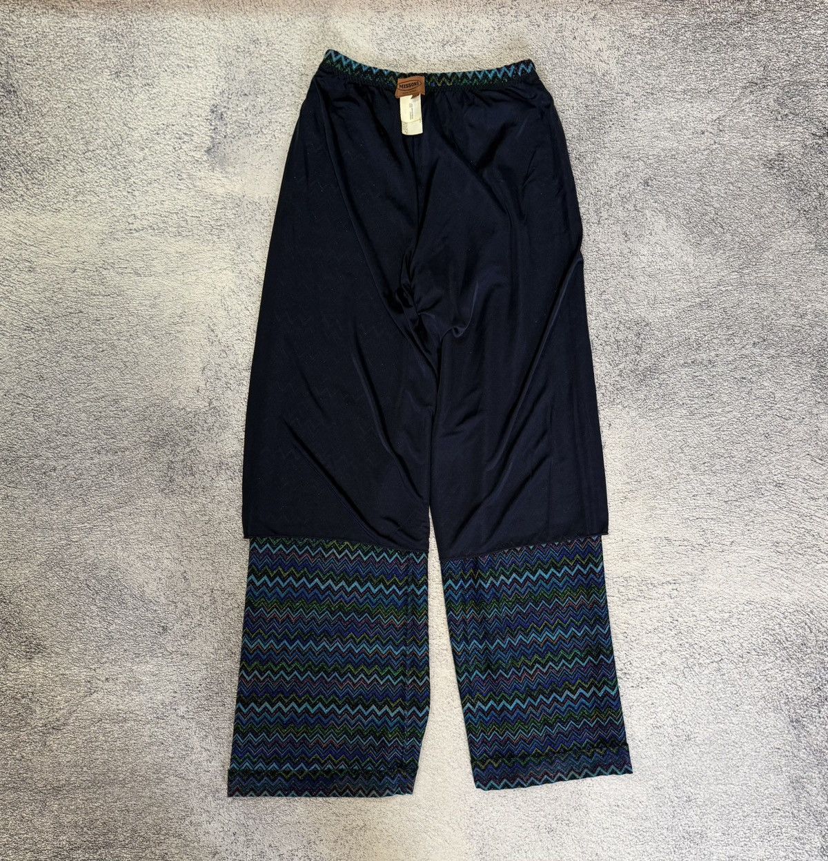 Missoni MISSONI Chevron ZigZag Knit 2-Piece Set Top & Wide Leg Pants Size 30" / US 8 / IT 44 - 24 Thumbnail