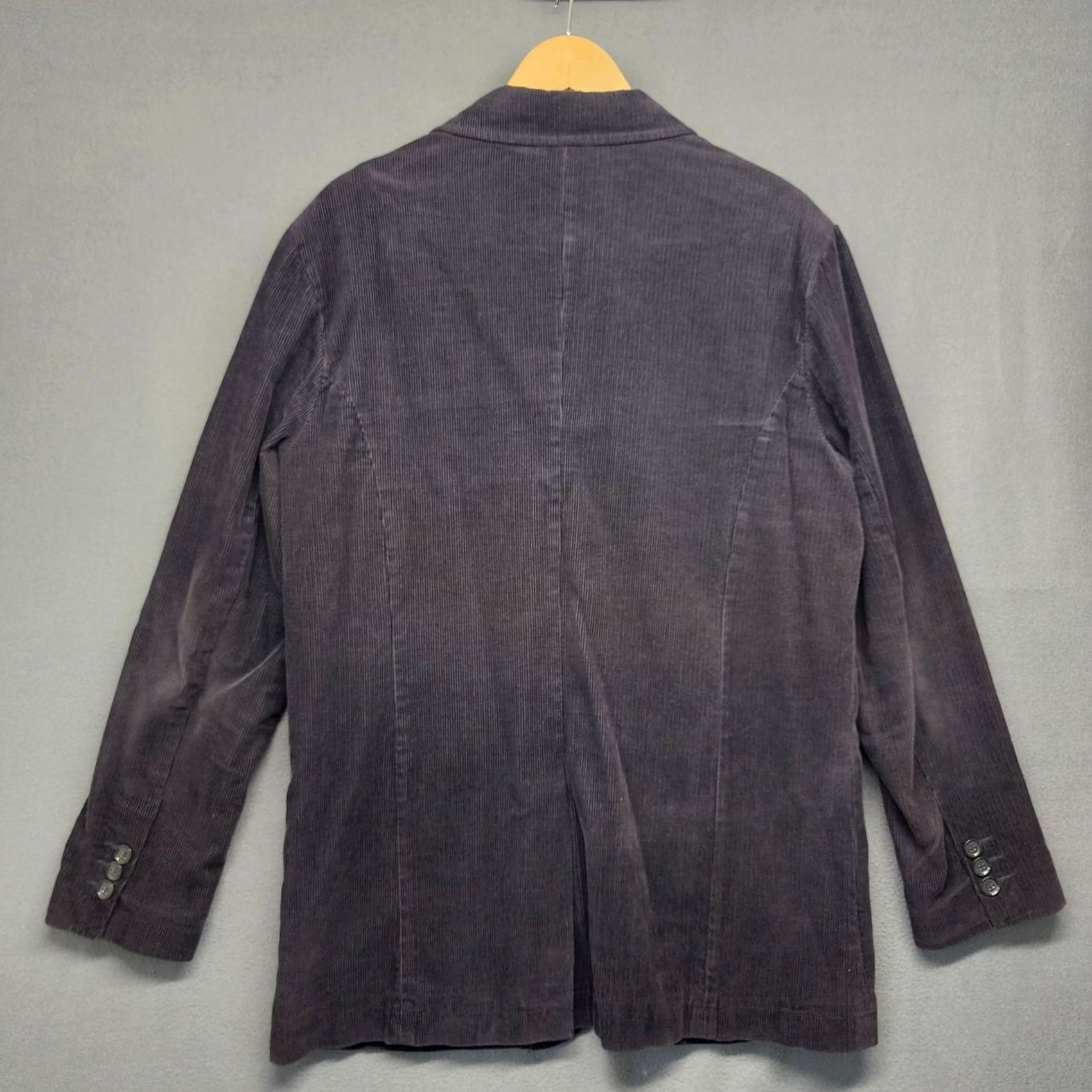Vintage VINTAGE? (no) GH Bass Corduroy Blazer Jacket Mens M Office Preppy Lined Black Cotton Button Size 40R - 2 Thumbnail
