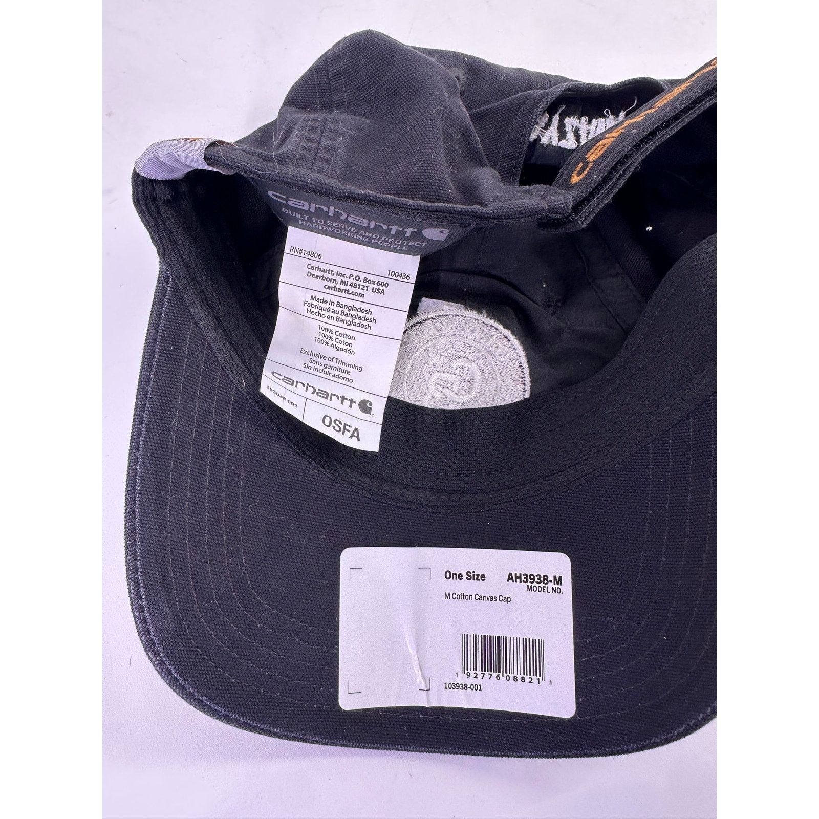 Carhartt Carhartt Global Luxury Black Custom Hat Wayzata MN Size ONE SIZE - 9 Thumbnail