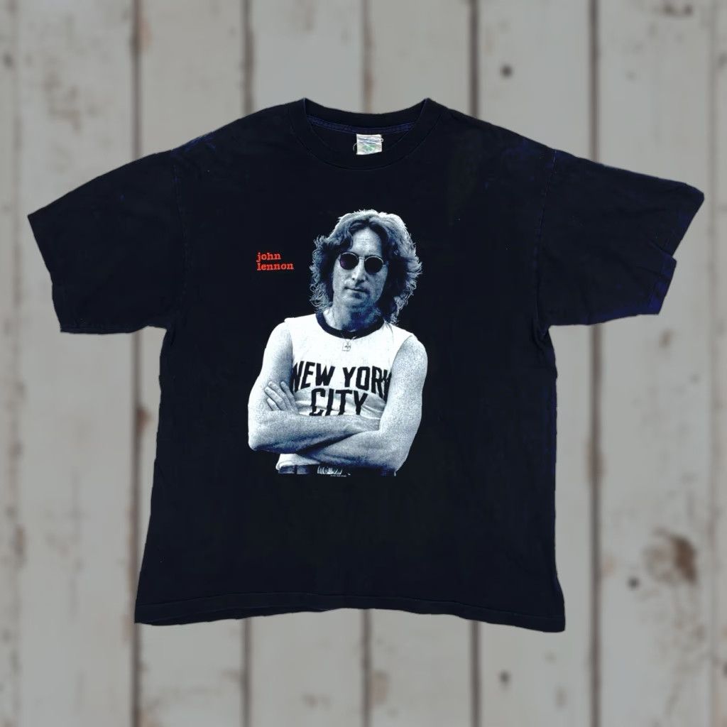 Vintage VINTAGE John Lennon Dreamer New York City Black T-Shirt Men’s XL USA Size US XL / EU 56 / 4 - 1 Thumbnail