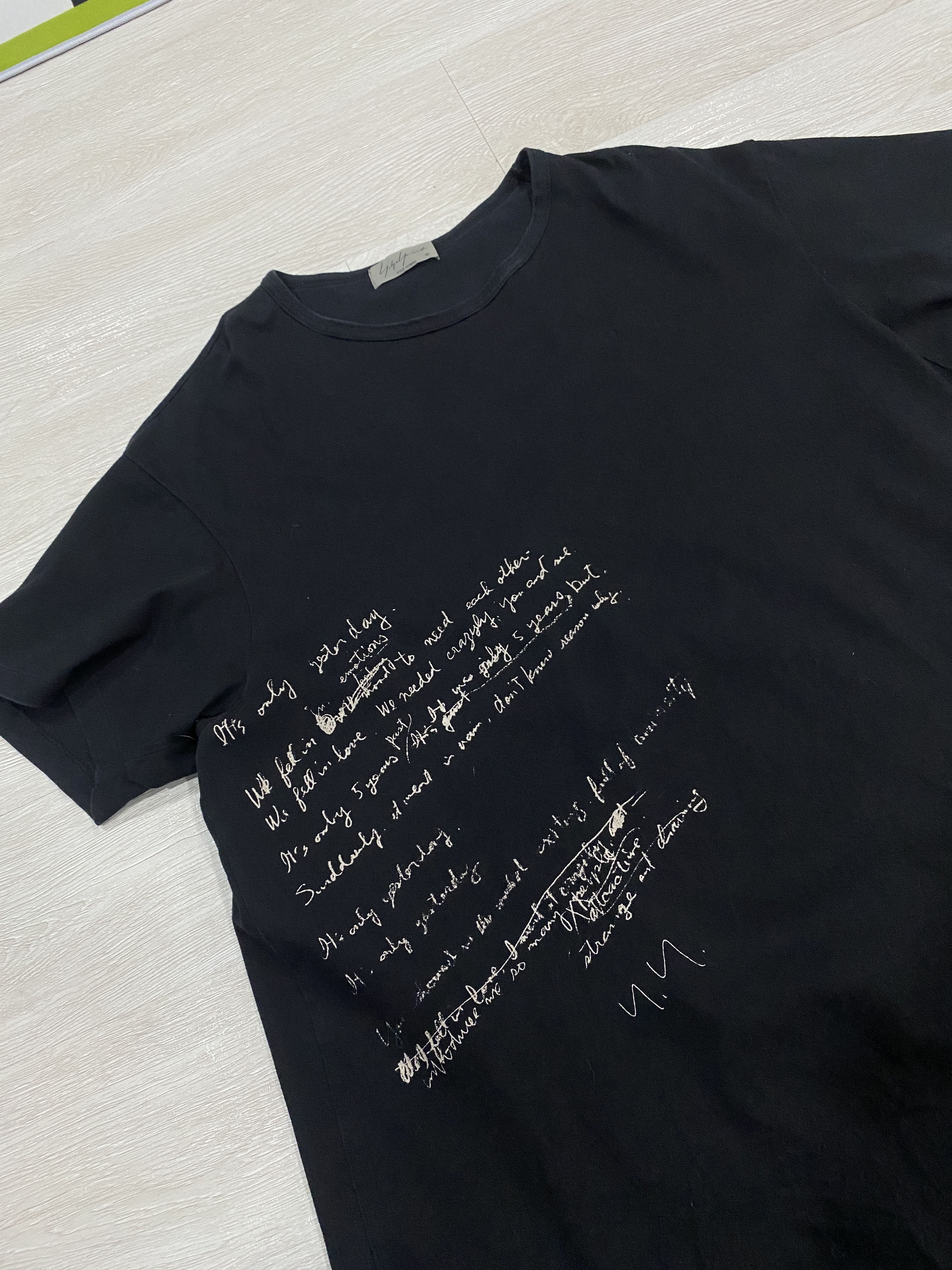 Yohji Yamamoto YOHJI YAMAMOTO 19SS Black Letter Tee Shirt Size US L / EU 52-54 / 3 - 2 Thumbnail