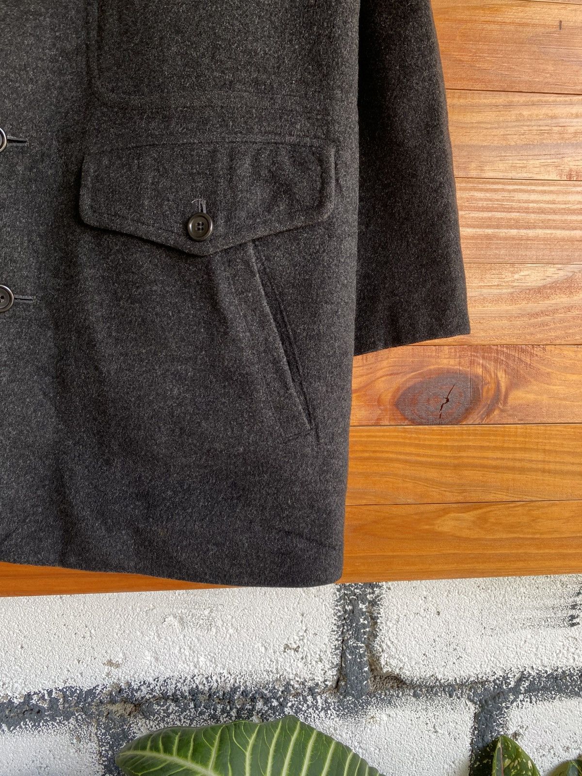 Japanese Brand Field House Cashmere Blend Wool Coat Dark Grey Outerwear Size US M / EU 48-50 / 2 - 6 Thumbnail