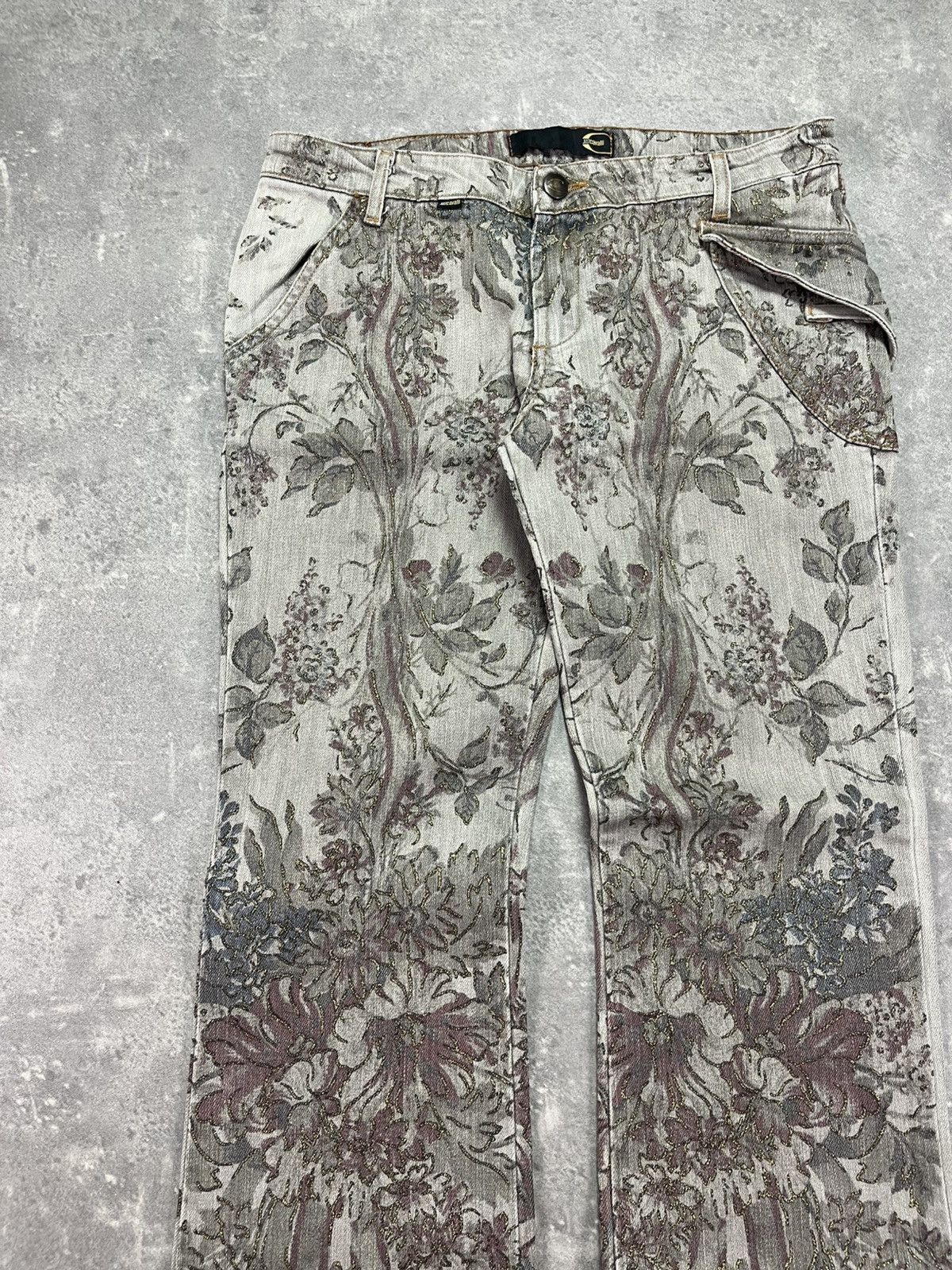 Just Cavalli Just Cavalli Flower Floral Printed Side Pocket Pants 29 Size US 29 - 3 Thumbnail