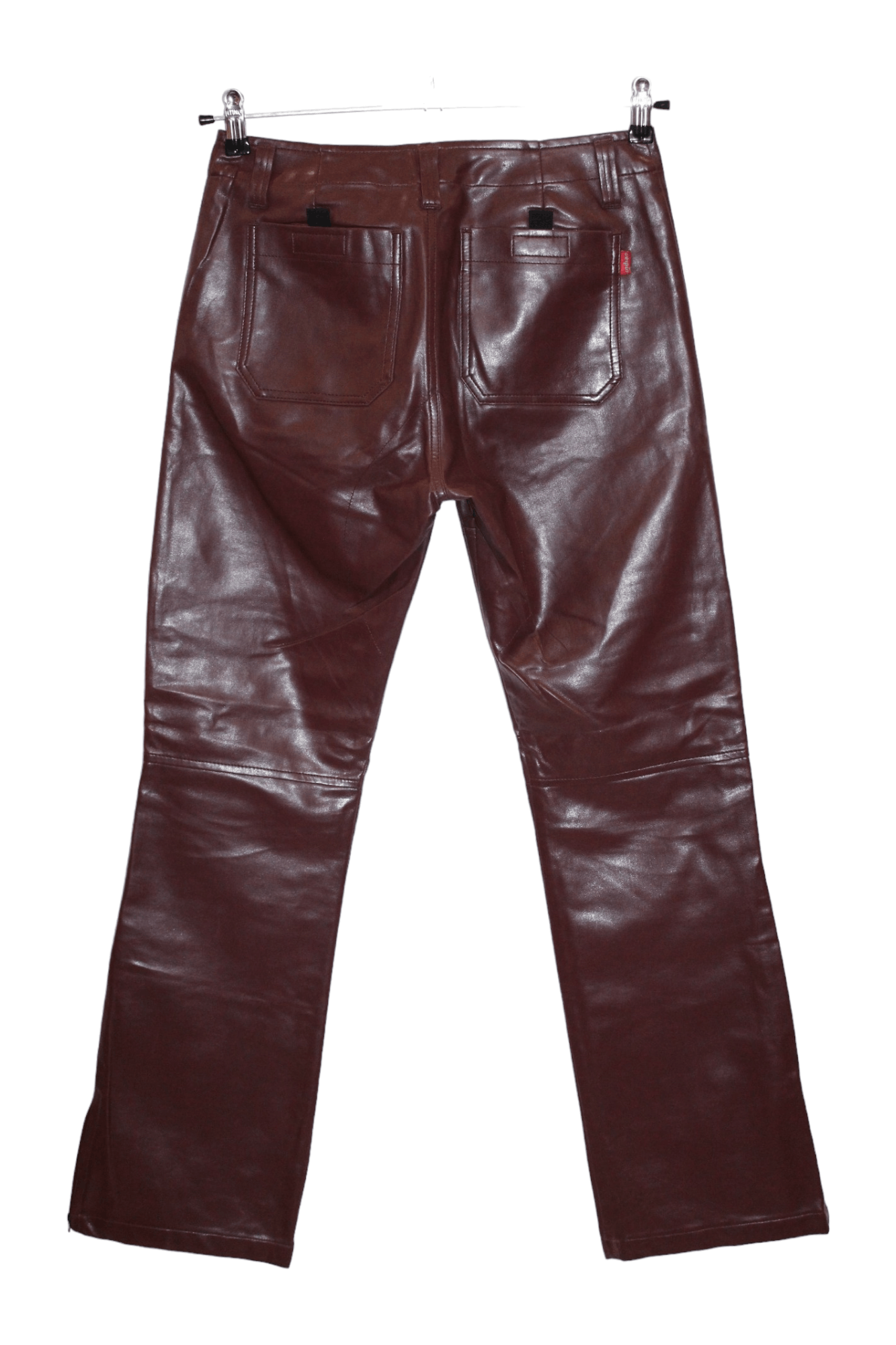 Indian Motorcycle 90s Vtg Indians Double Knee Zipper Faux Leather Biker Pants Size US 30 / EU 46 - 2 Thumbnail