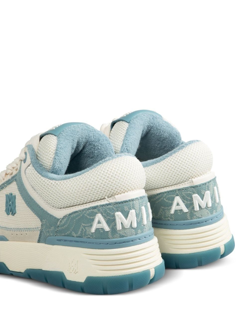 Amiri o1s1wg110925 Bandana Denim MA-1 Sneakers in Dusty Blue/White Size US 13 / EU 46 - 4 Thumbnail