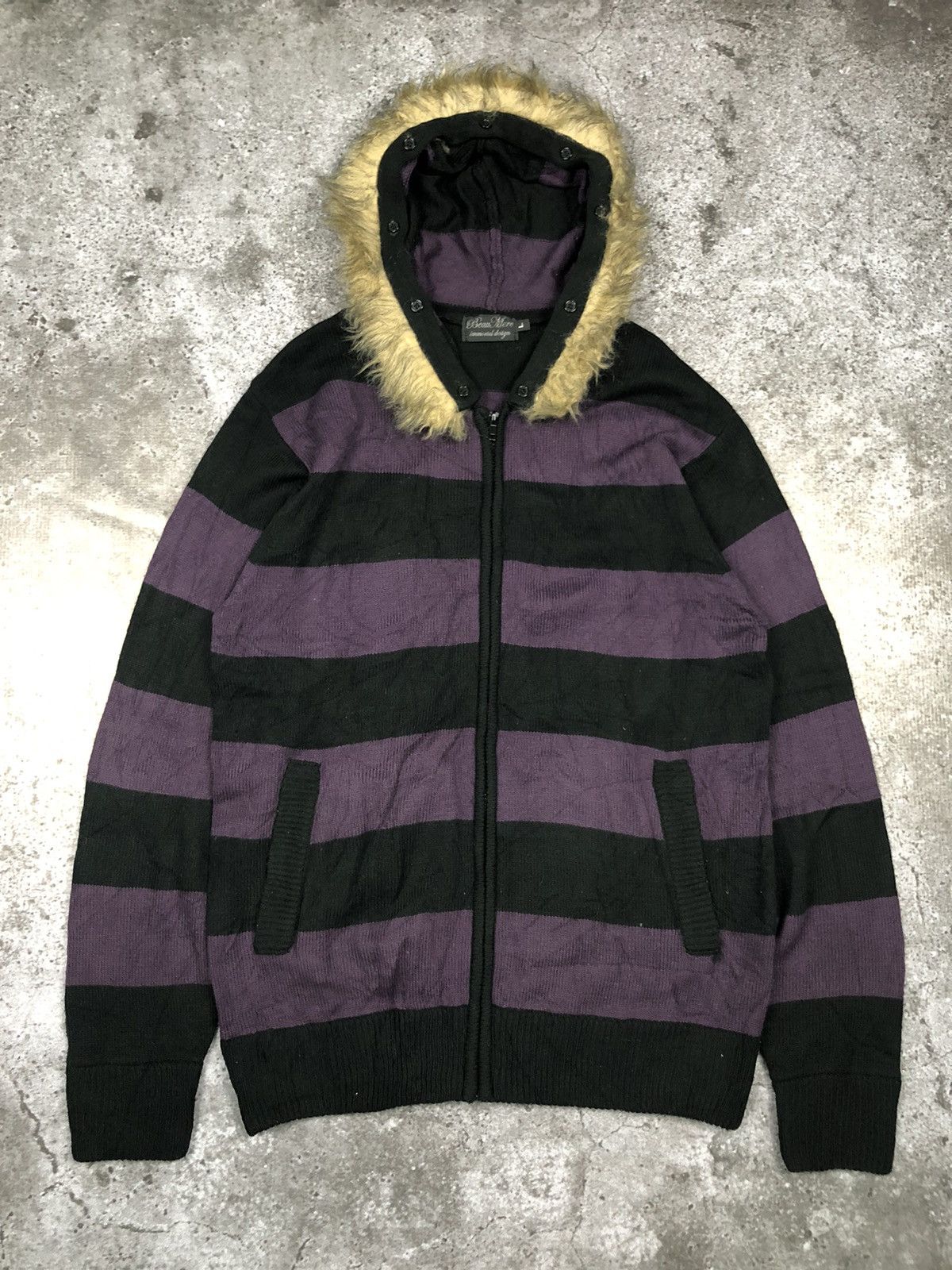 Japanese Brand BAUMERE FUR ZIPPER HOODIE Size US L / EU 52-54 / 3 - 4 Thumbnail