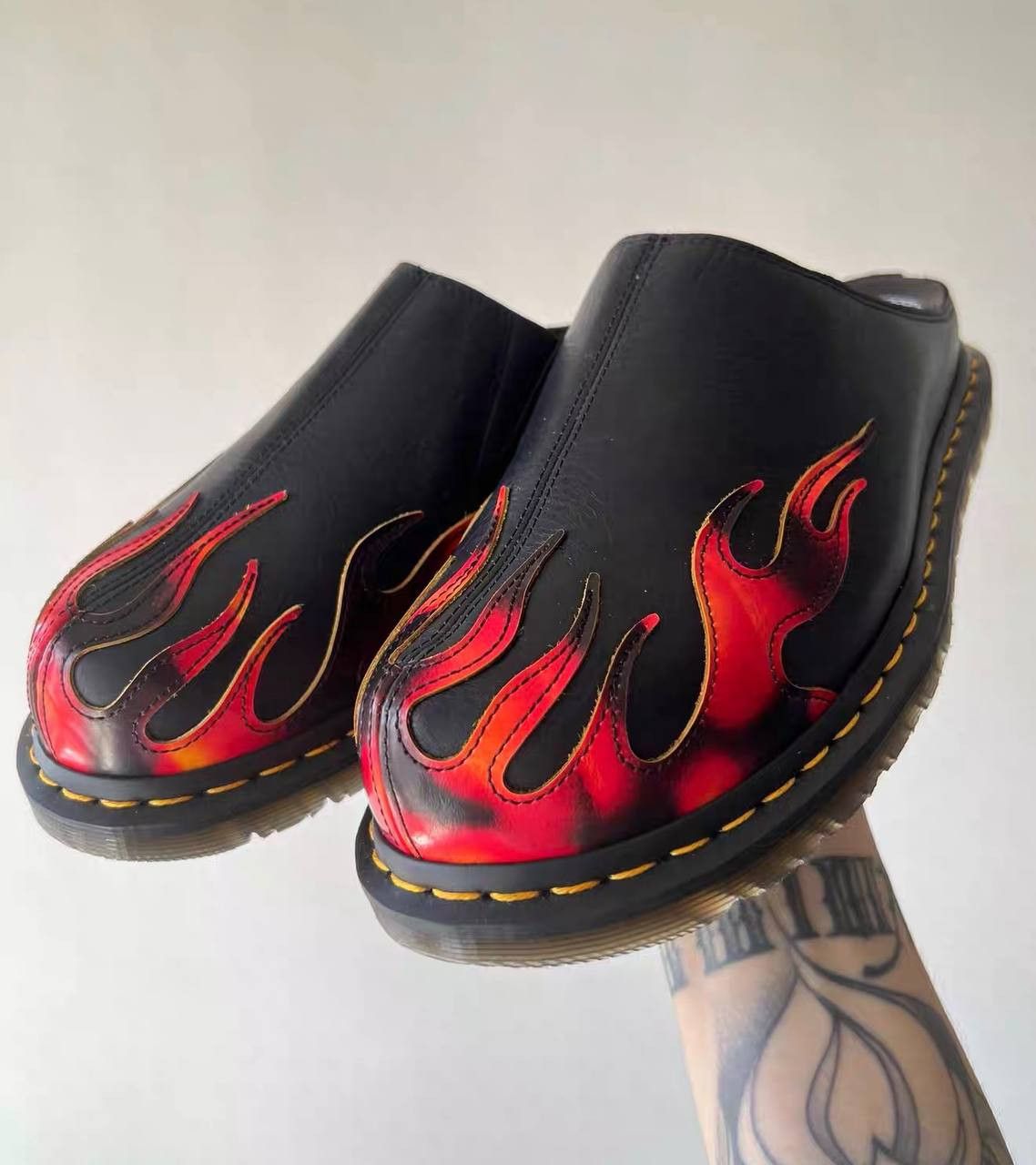 Dr. Martens Dr. Martens Sand Mule Flame Boots Size US 9.5 / EU 42-43 - 1 Thumbnail