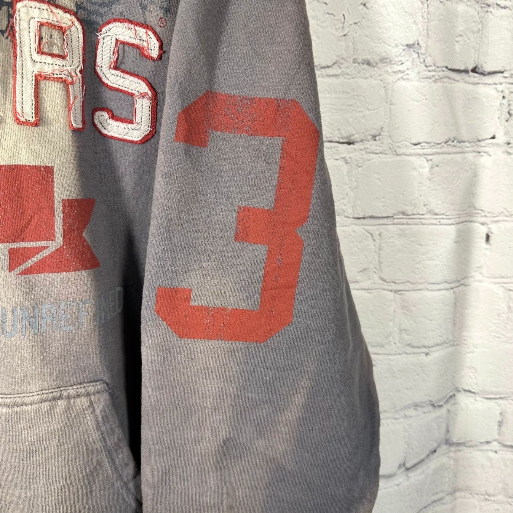 J Brand VINTAGE Hooters Hoodie Mens Full Zip Gray Sun Faded Distressed Graphic Sweatshirt XL Size US XL / EU 56 / 4 - 4 Thumbnail