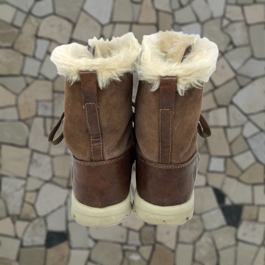 Vintage VINTAGE Women’s Leather & Fur Snow Boots Sporto Snow Boot Brown Leather Fur 9 Womens Winter Shoes Mens? Size US 9 / IT 39 - 1 Thumbnail