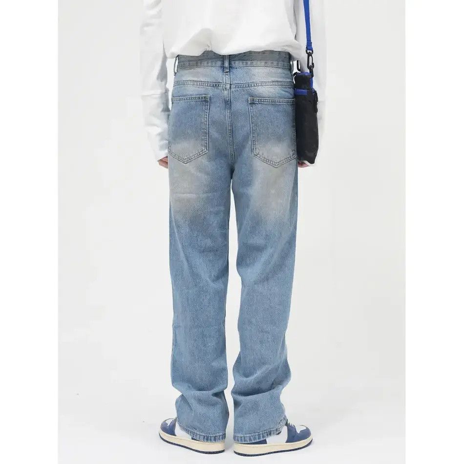 Japanese Brand Retro high street straight leg casual jeans Size US 32 / EU 48 - 4 Thumbnail