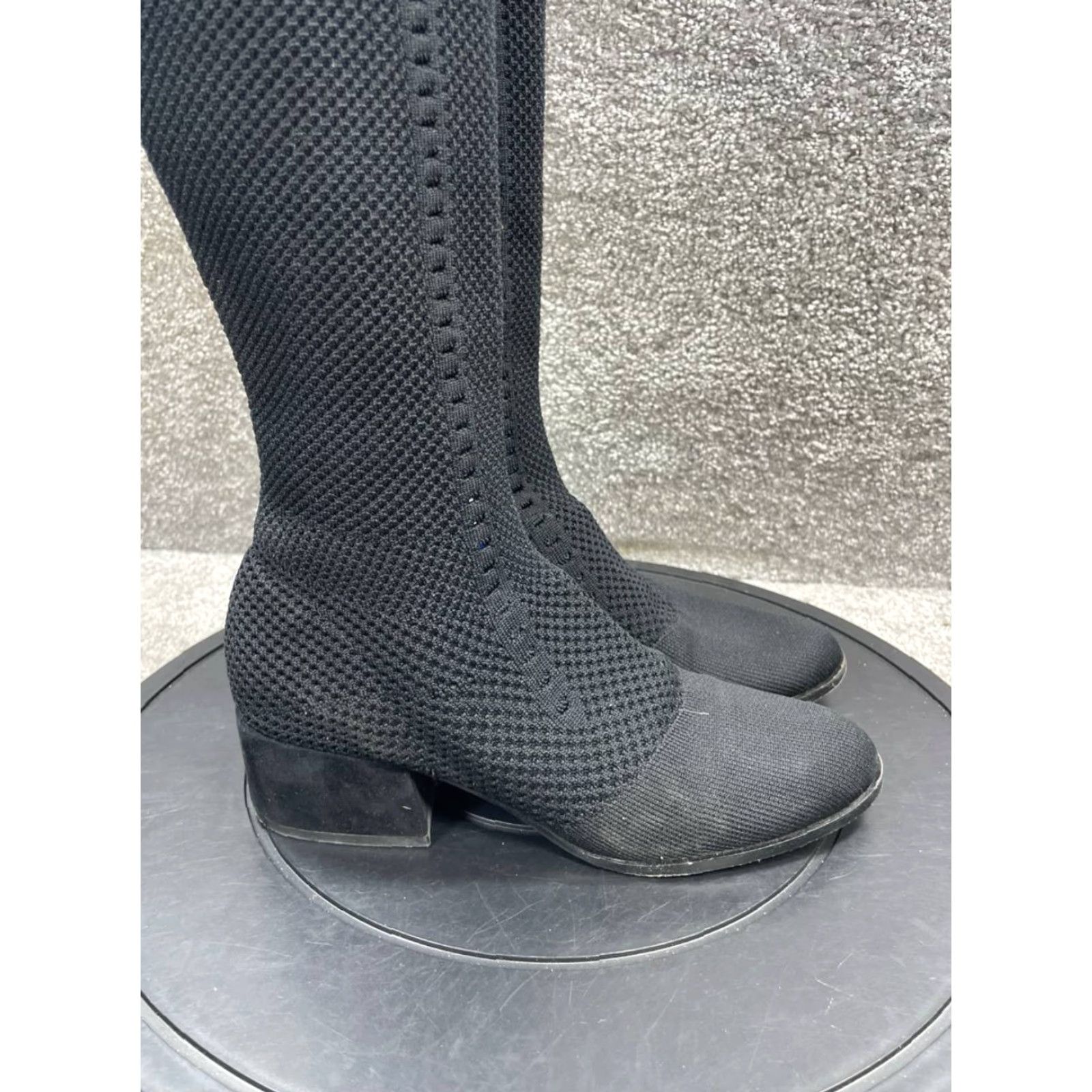 Eileen Fisher Eileen Fisher Boots Womens Size 7 Alas Tall Graphite Stretch Knit Knee High Size US 7 / IT 37 - 2 Thumbnail