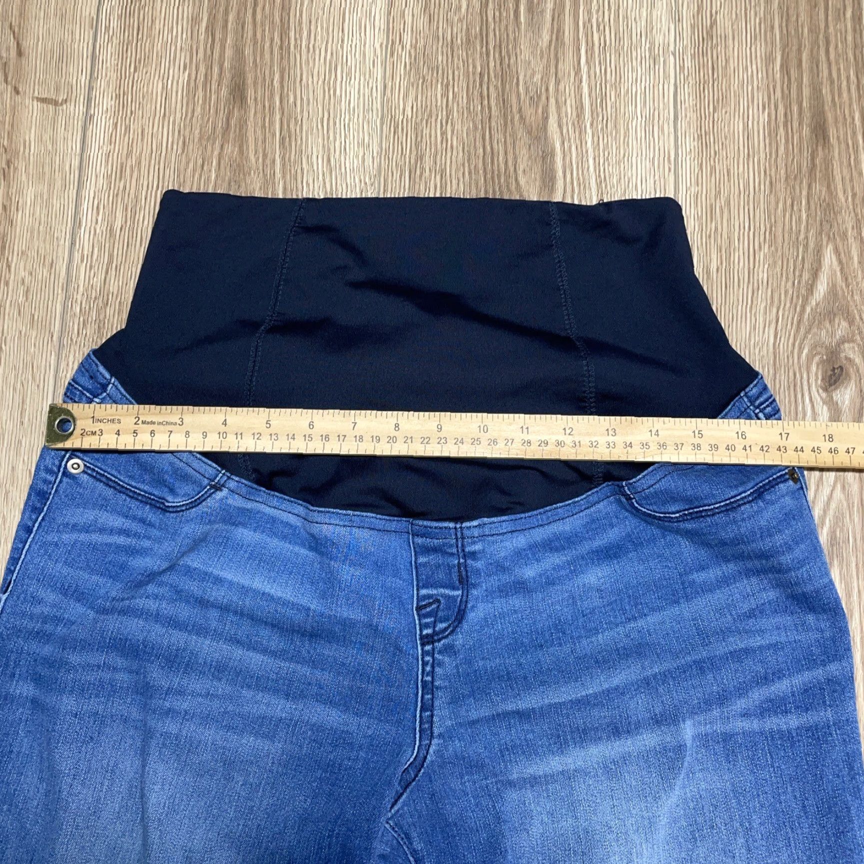Vintage VINTAGE Ingrid & Isabel Maternity Jegging Jeans Size 10 Blue Stretch Skinny Womens Size 32" / US 10 / IT 46 - 4 Thumbnail