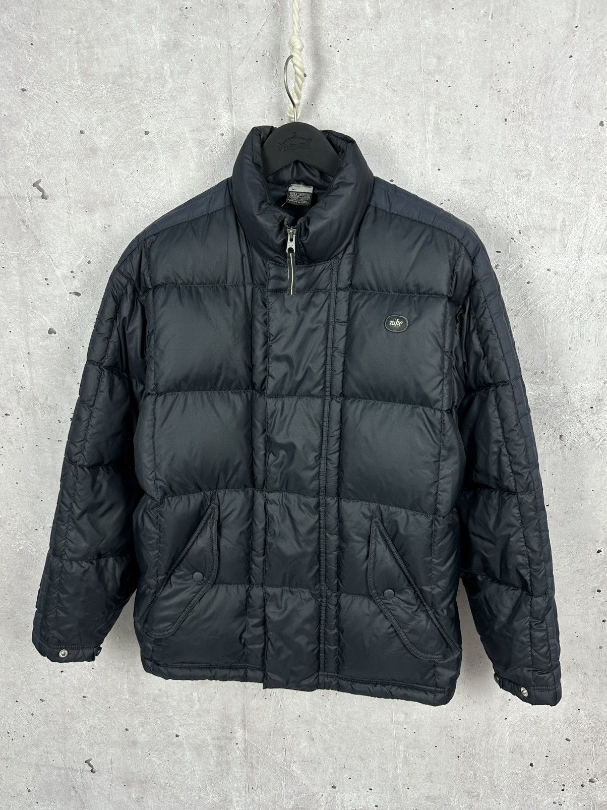 Vintage Nike Puffer Quilted Black Down Jacket
