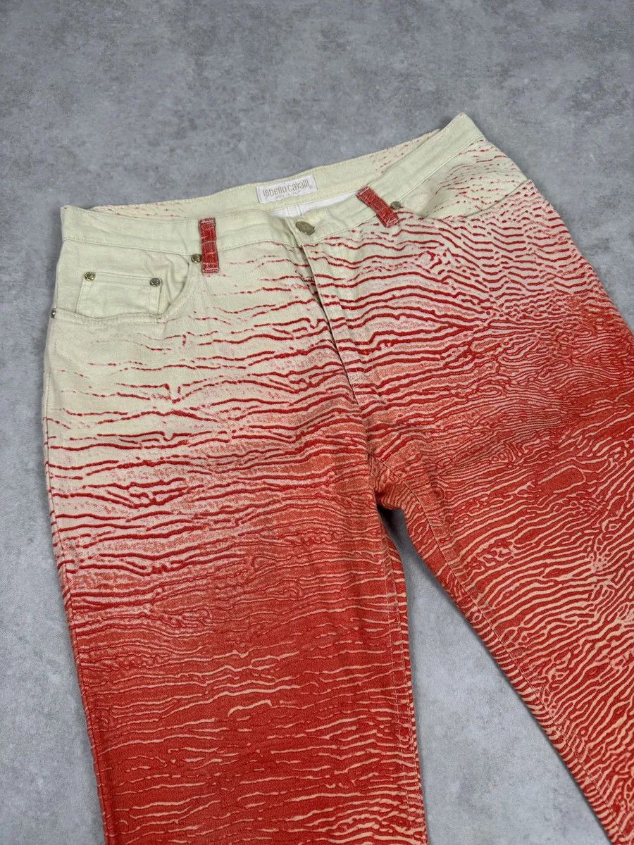 Roberto Cavalli 2000s Roberto Cavalli Red & White Coral Pants Size US 30 / EU 46 - 9 Thumbnail