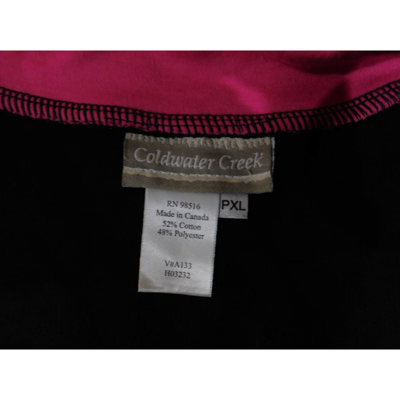 Coldwater Creek Coldwater Creek Vest Womens Petite XL Black Pink Zip Front Sleeveless Fleece Size XL / US 12-14 / IT 48-50 - 6 Thumbnail
