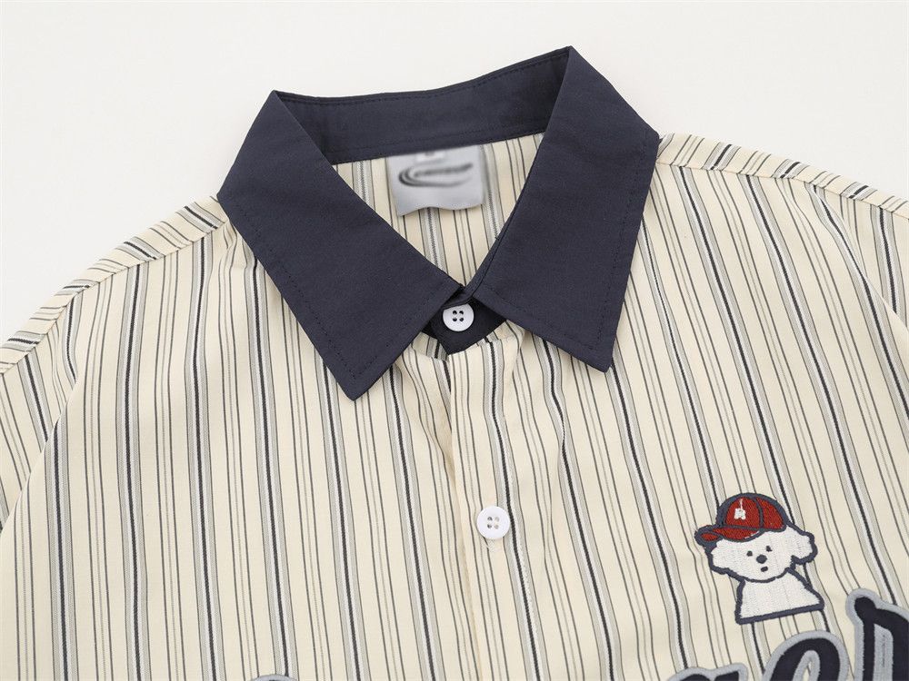 Japanese Brand Men's letter embroidered American-style collared shirt Size US M / EU 48-50 / 2 - 3 Thumbnail