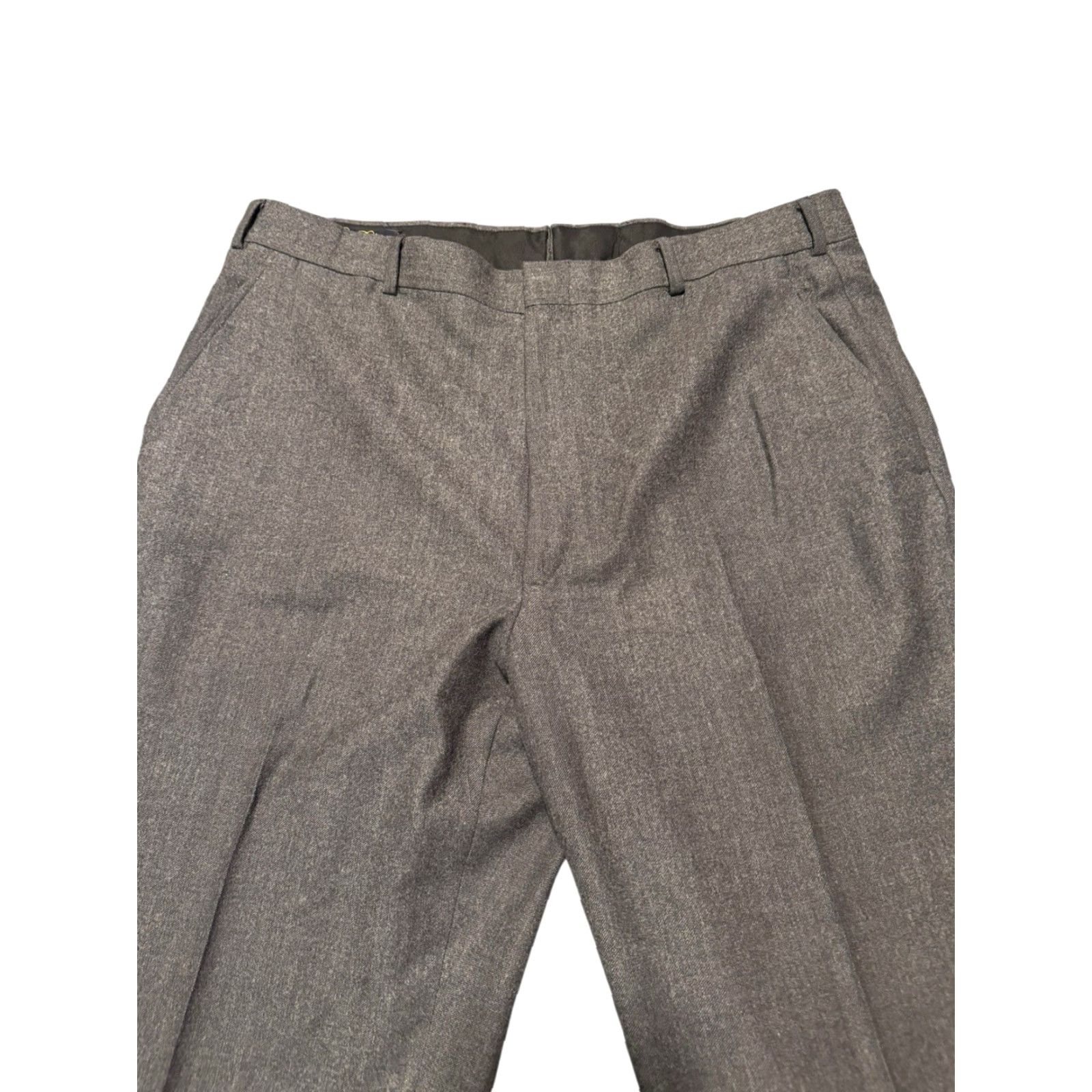 Brooks Brothers VINTAGE Brooks Brothers Pants Mens Gray Straight Cuffed Brooksease Wool USA Size US 33 - 5 Thumbnail