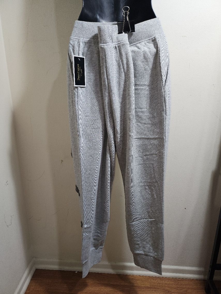 Juicy Couture NWT Juicy Couture Embellished Joggers Gray Large Size 36" / US 14 / IT 50 - 4 Thumbnail